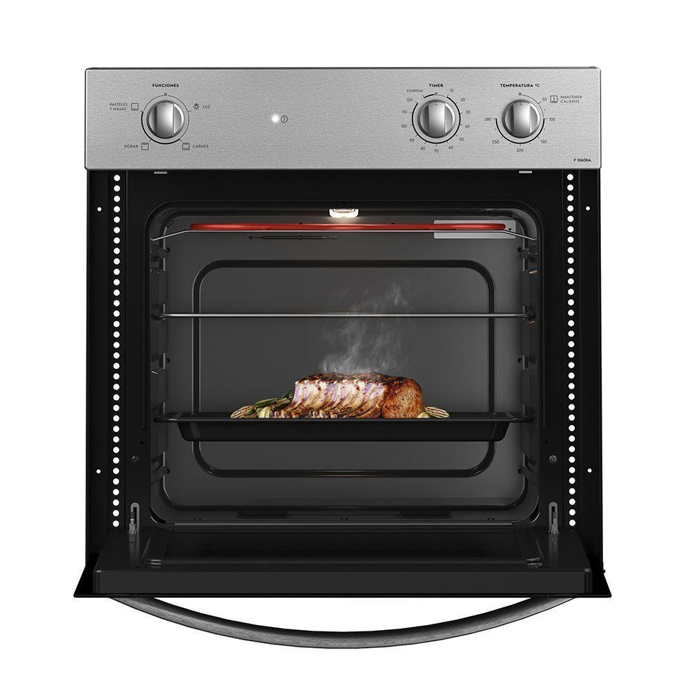 Horno Empotrable Eléctrico 66L Cavidad Esmaltada F 1060R A Gris-3