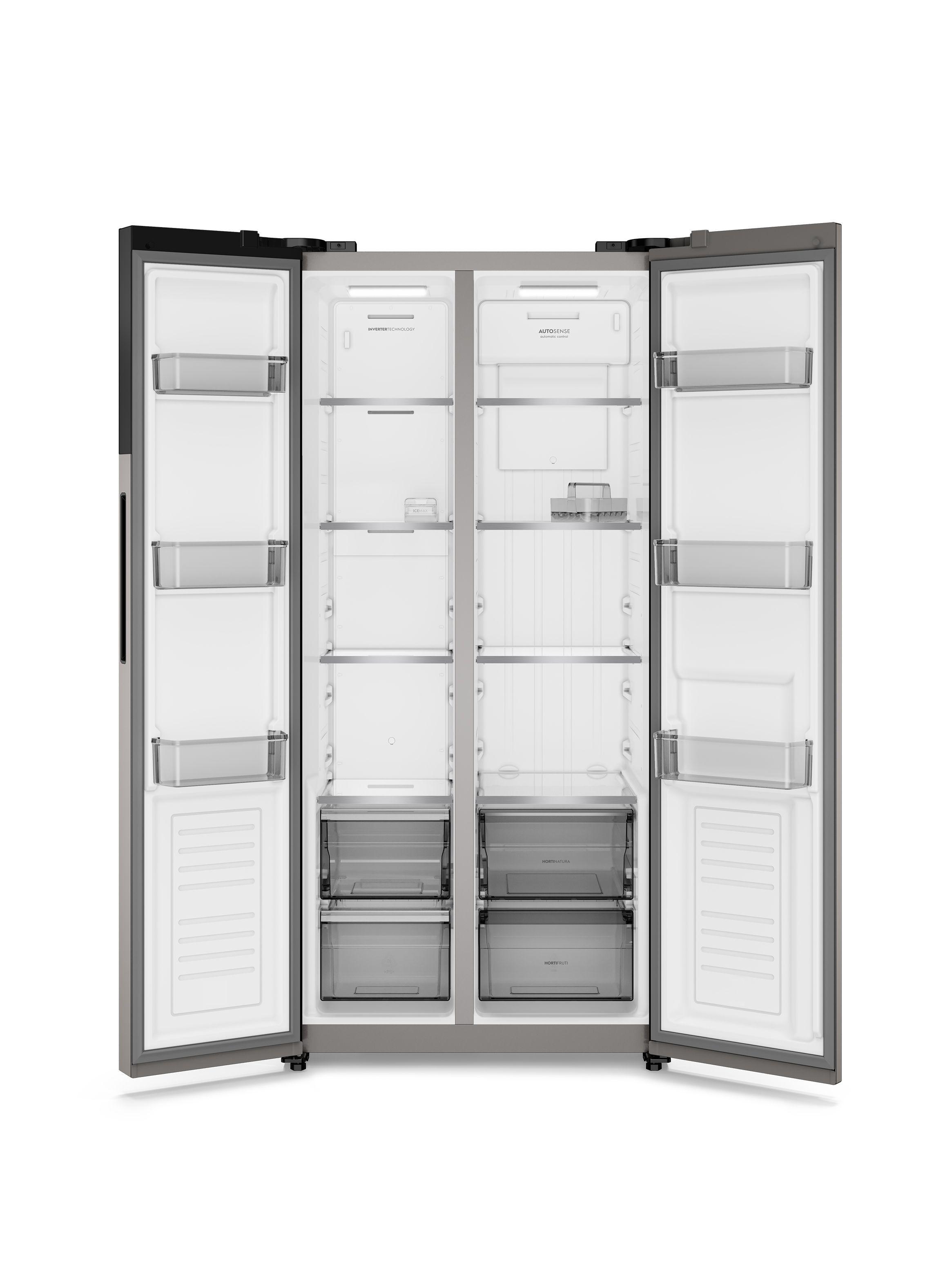 Refrigerador 440L No Frost Side by Side Inverter ES40S Inox-3