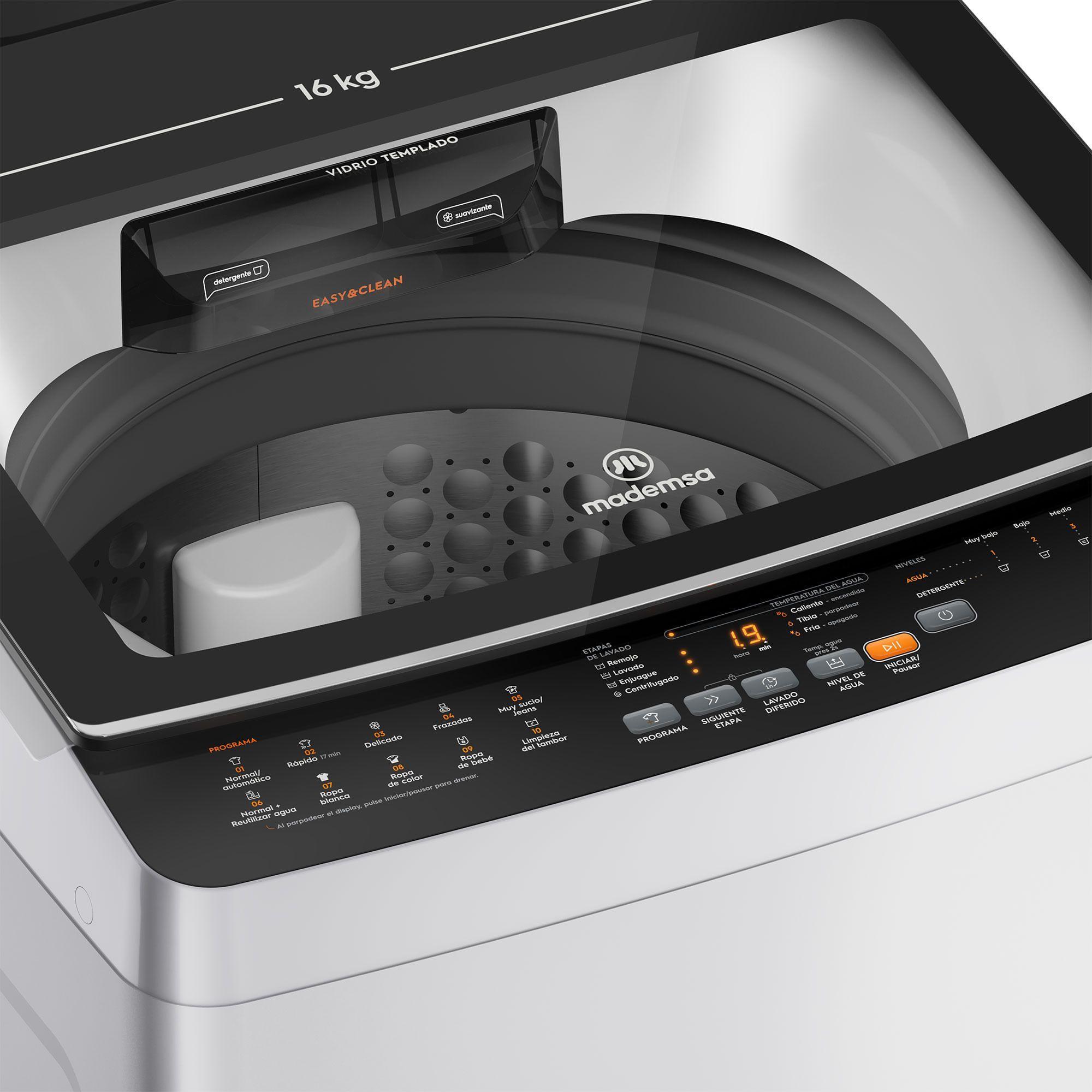 Lavadora Automática 16Kg Carga Superior MDWMT16W Blanca-5