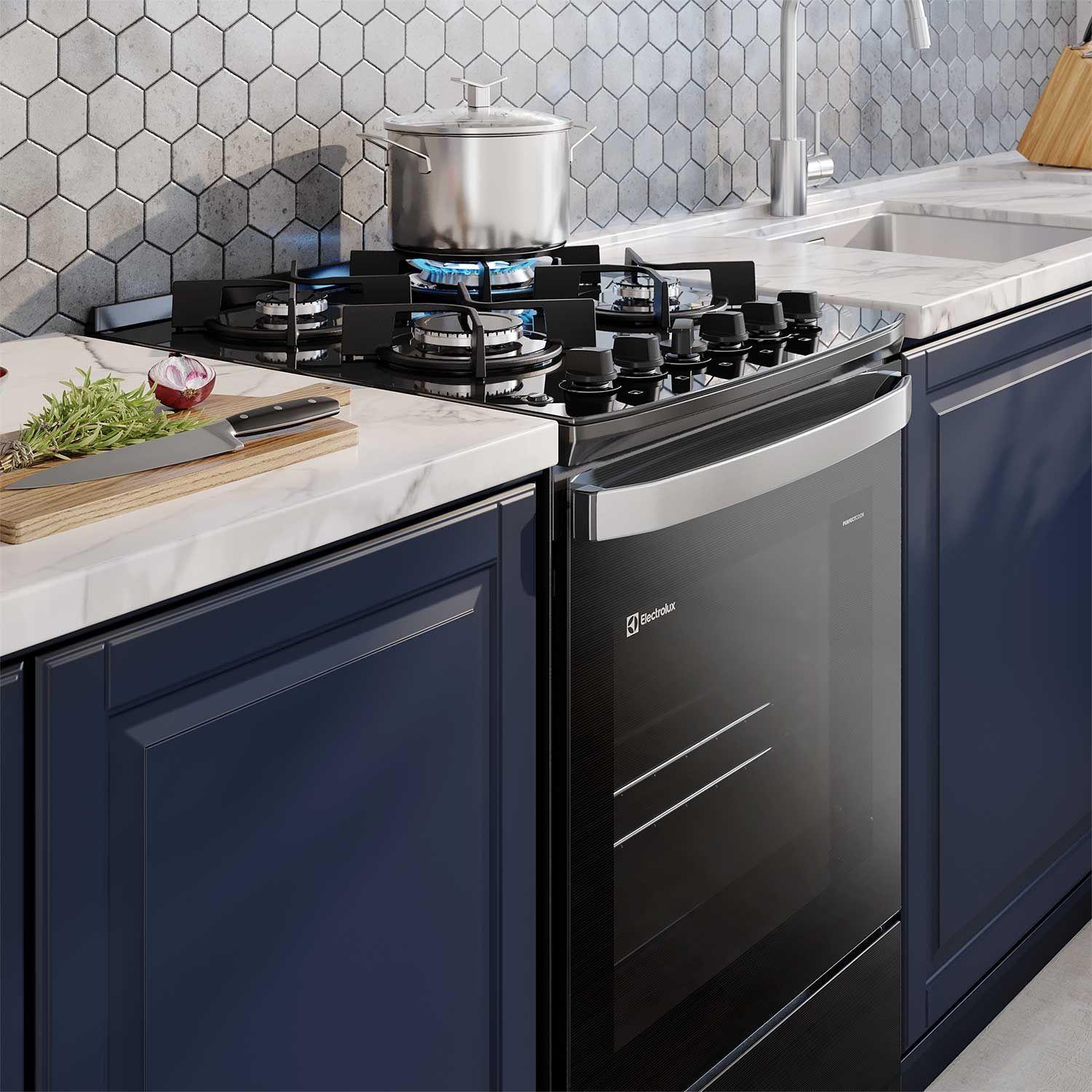 Cocina a Gas 4 Platos Parrillas Hierro Fundido F4EPB Negra-8