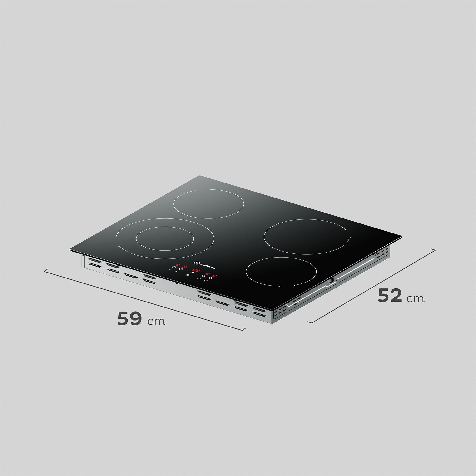 Encimera Eléctrica 4 Platos Mademsa Vitrocerámica VM4TR-1