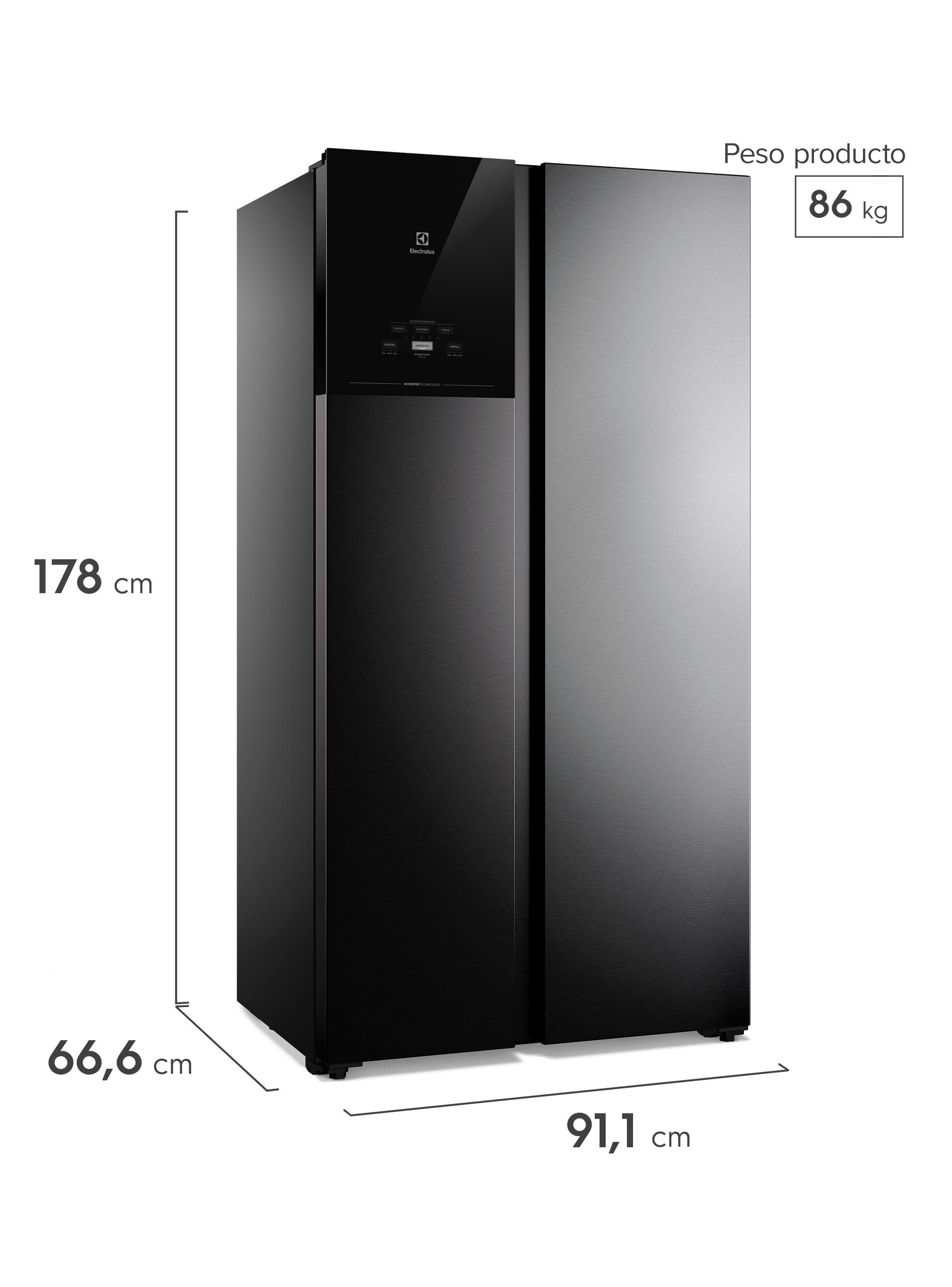 Refrigerador 530L No Frost Side by Side Inverter ES50B Black-1