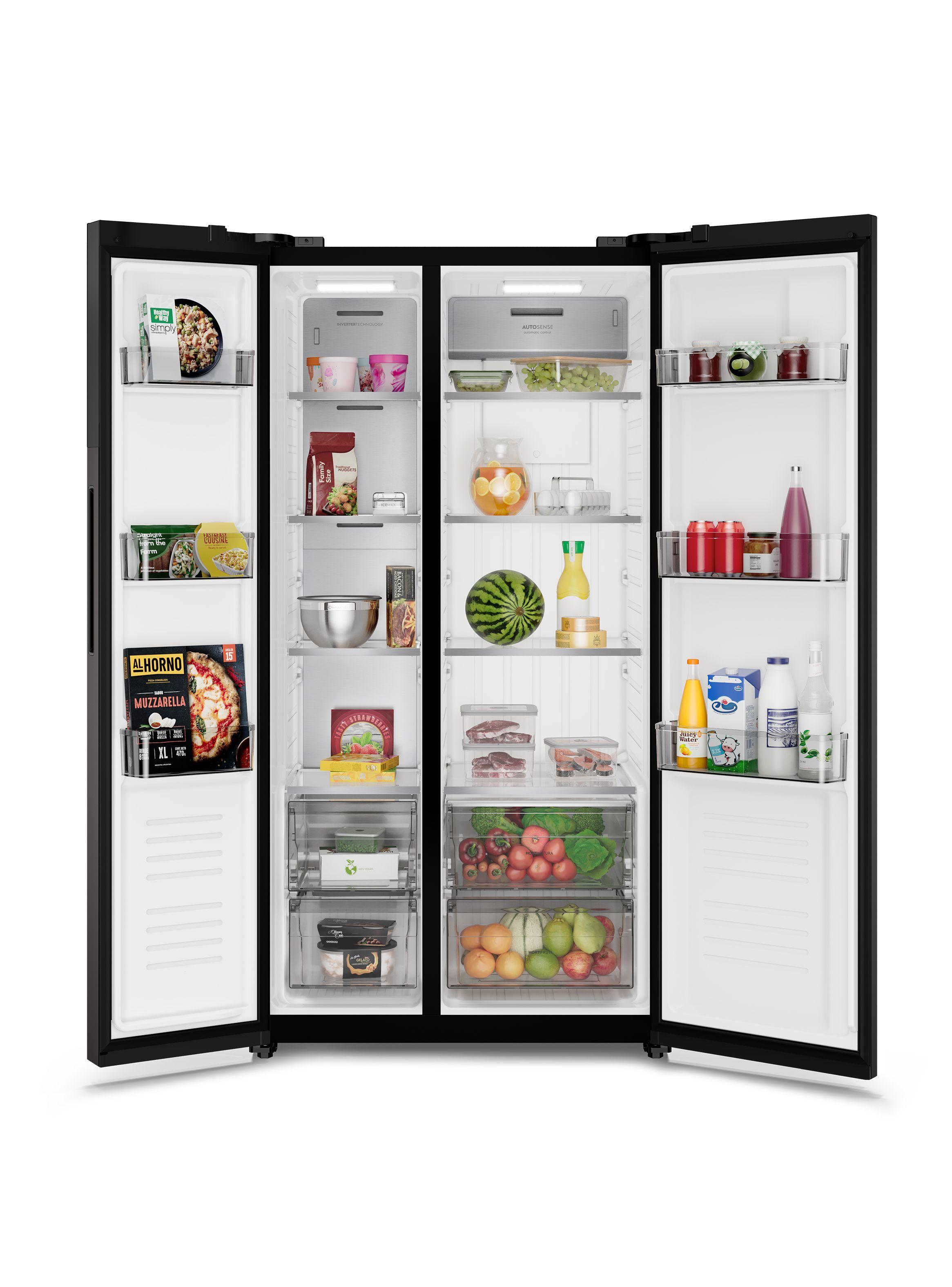 Refrigerador 530L No Frost Side by Side Inverter ES50B Black-4