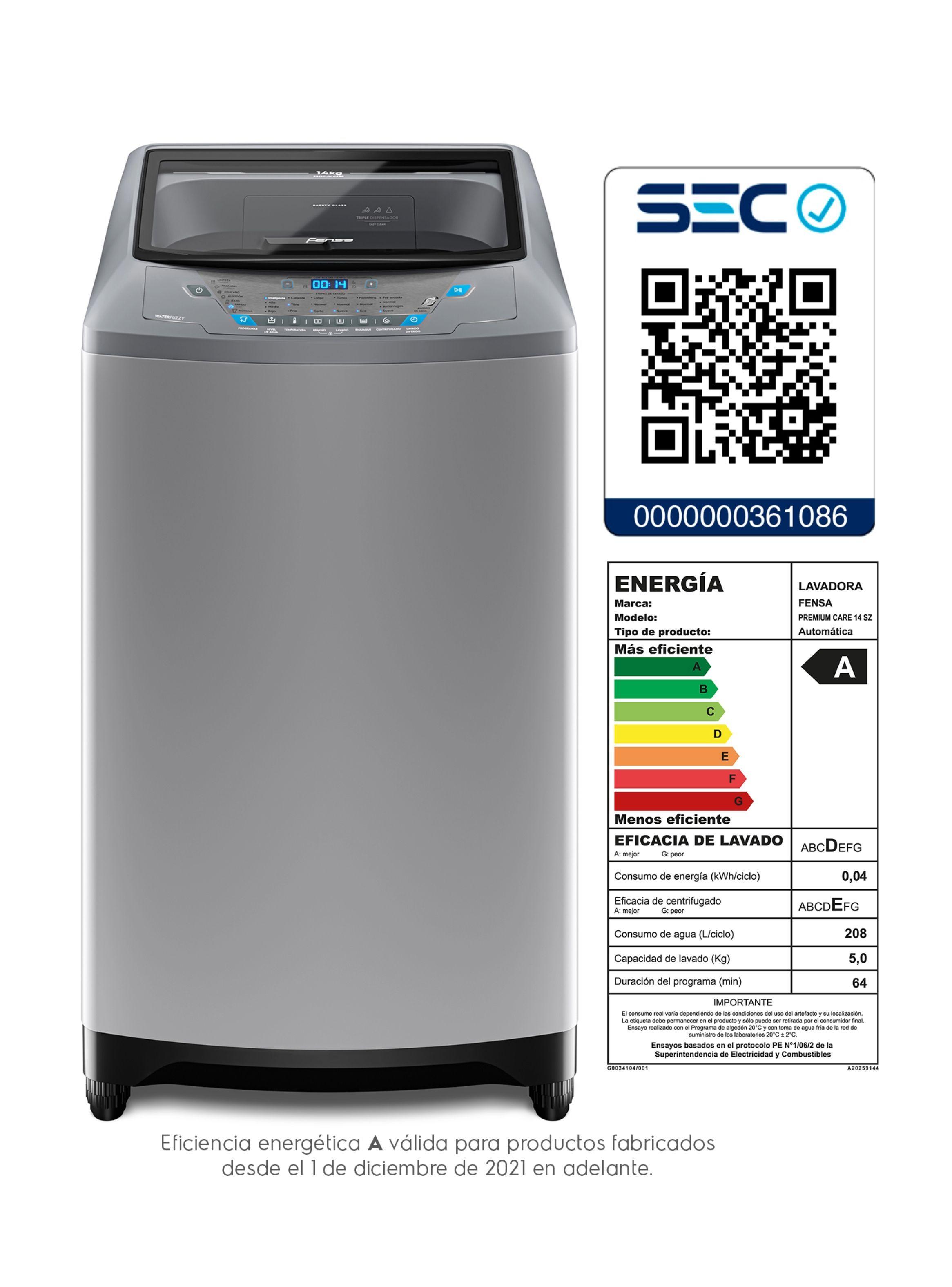 Lavadora Automática 14Kg Carga Superior Premium Care 14SZ-7
