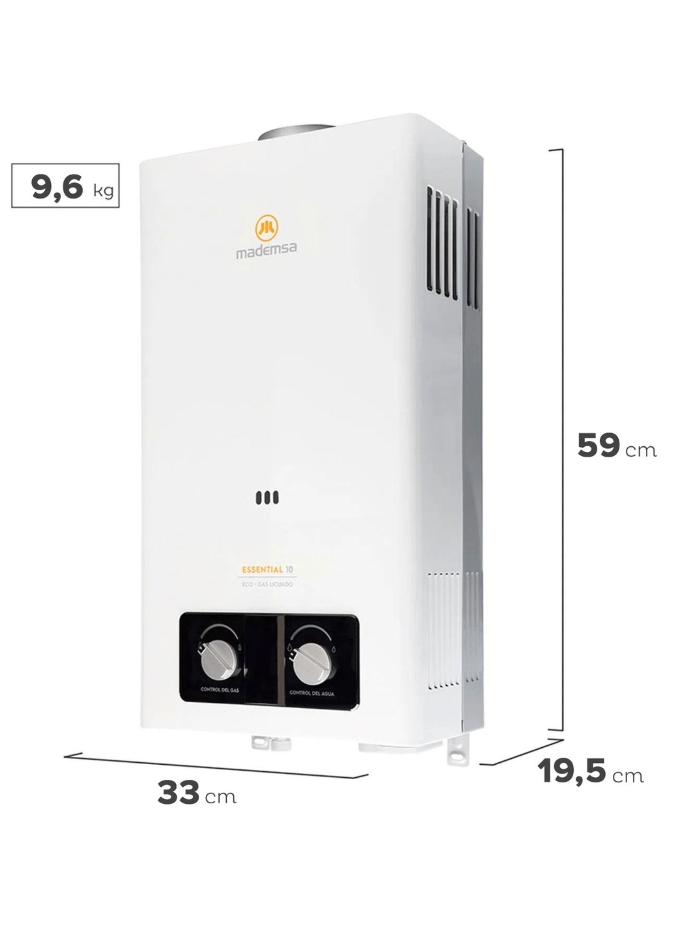 Calefont Gas Licuado 10 Litros Tiro Natural Essential 10 Eco-1