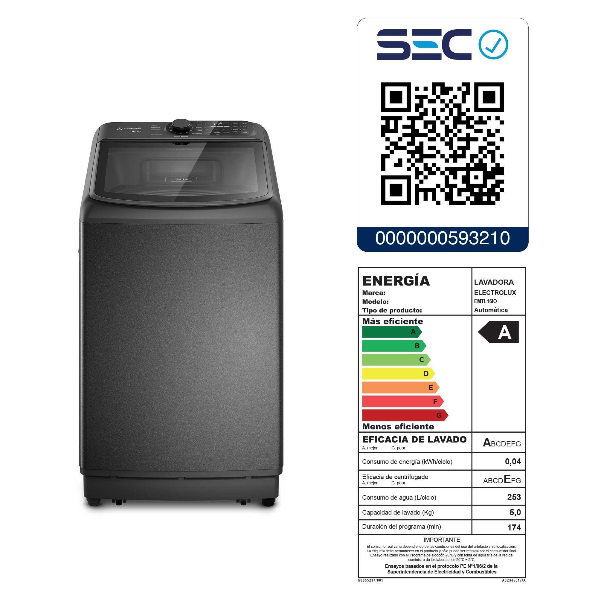 Lavadora Automática 16kg Carga Superior Inverter EMTL16IO Onix-7