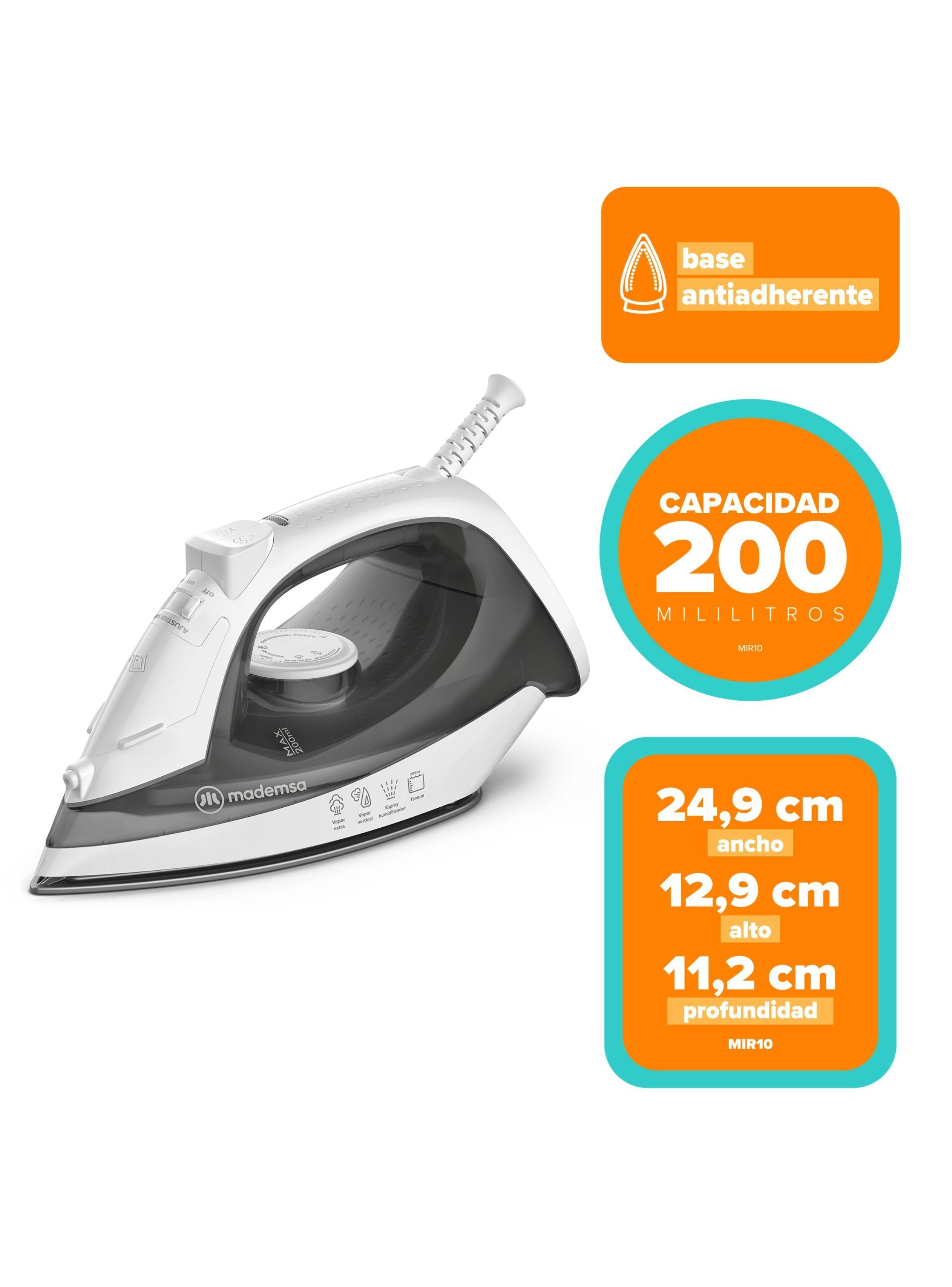 Plancha a Vapor Mademsa con Base Antiadherente MIR10-2