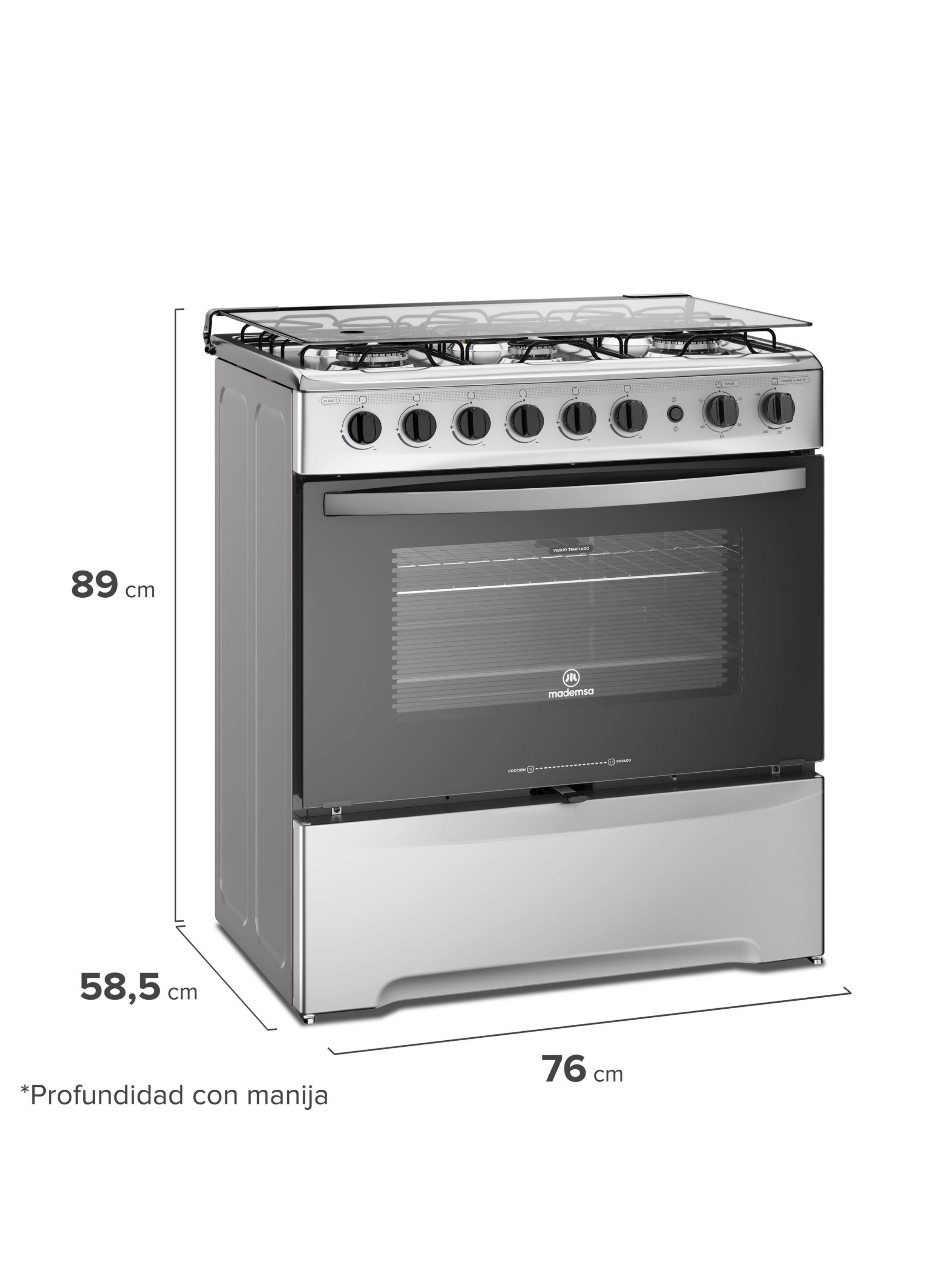 Cocina A Gas  6 Platos Inox M 840 T-1