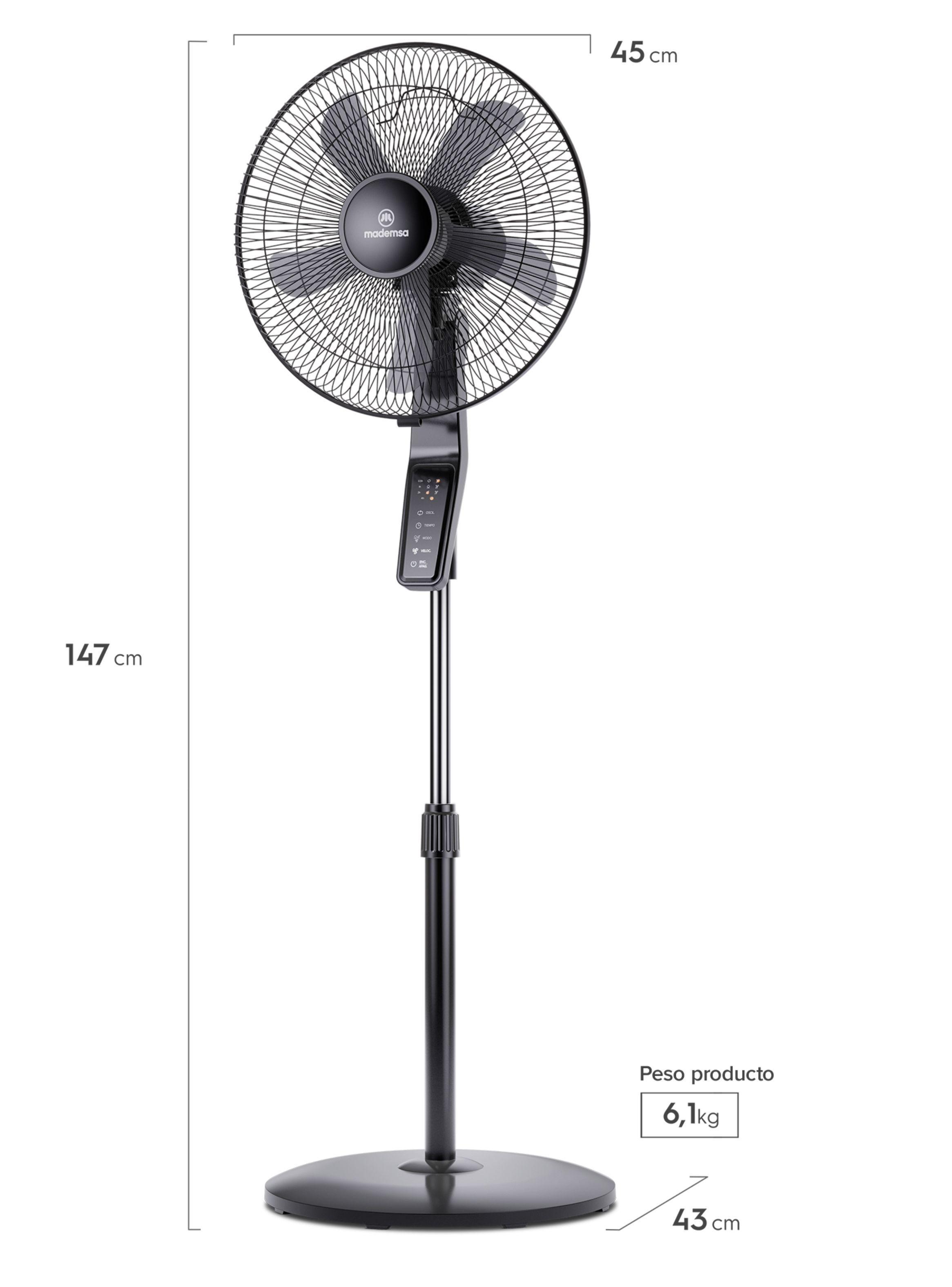 Ventilador de Pedestal 60W Timer y Control Remoto SFM2-1