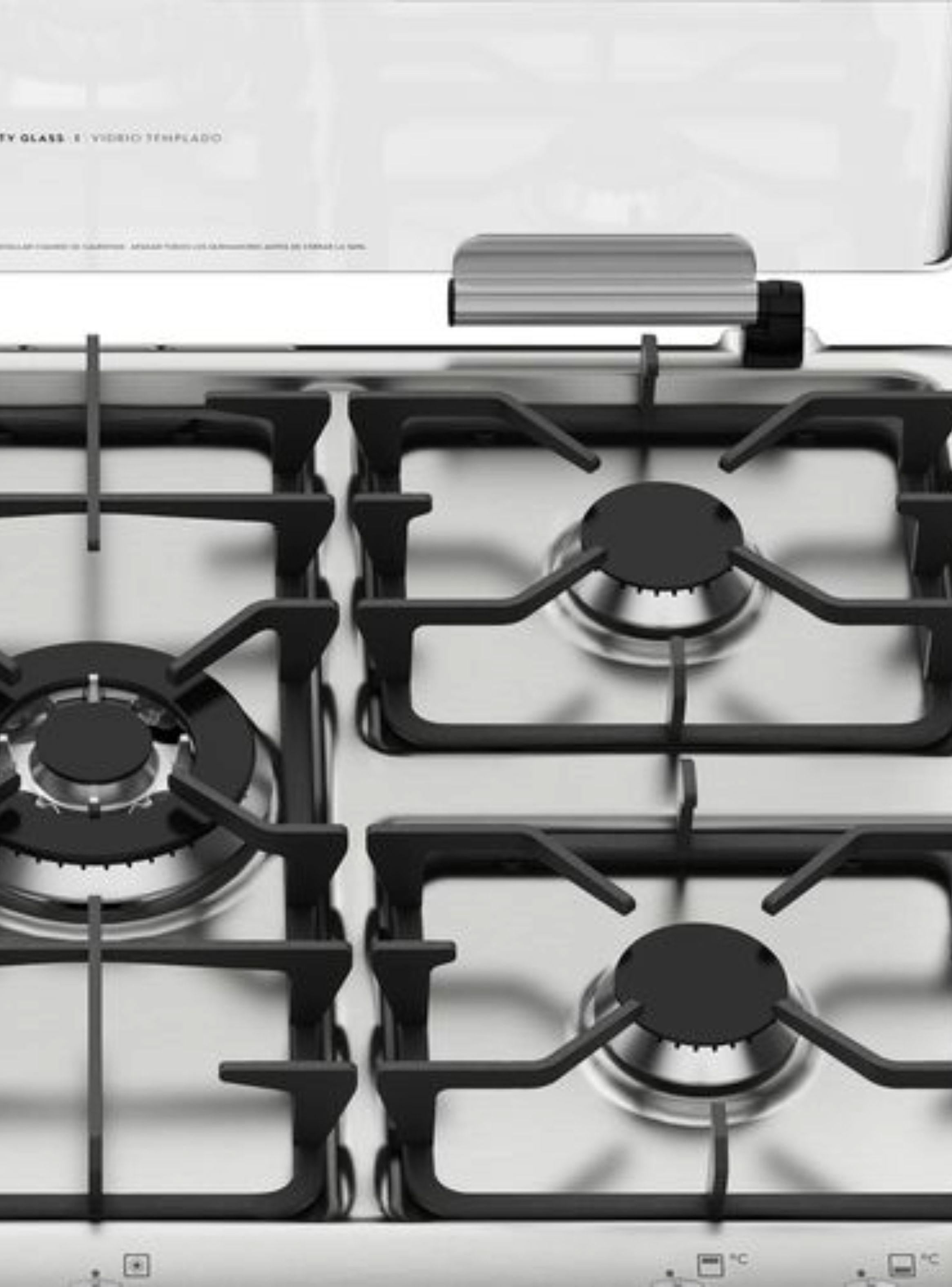 Cocina a Gas 5 Platos Fensa Doble Horno 76 DBT Negra-4