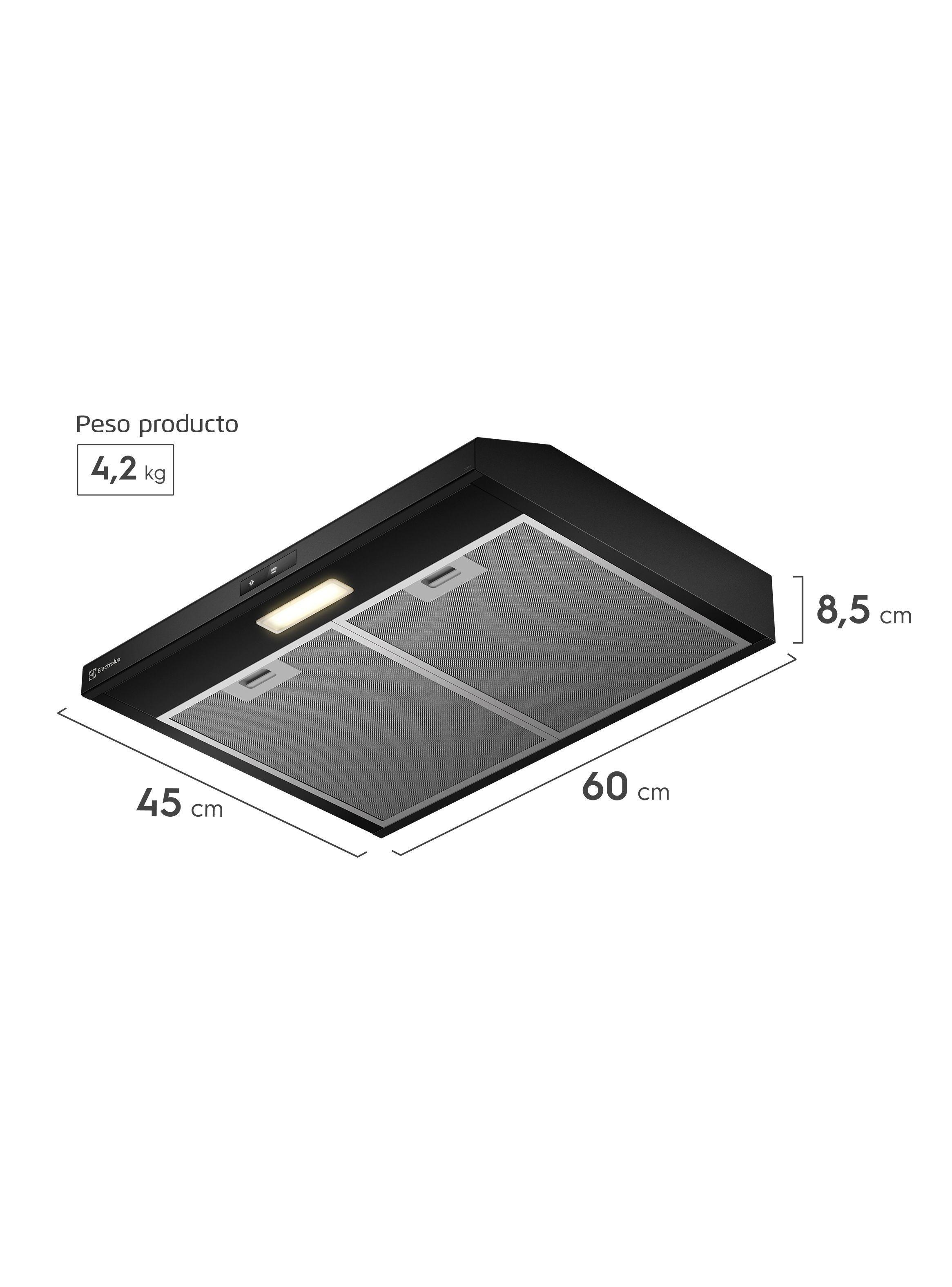 Campana de Cocina Extractora 60cm Alto Poder Succión DE6TB-2