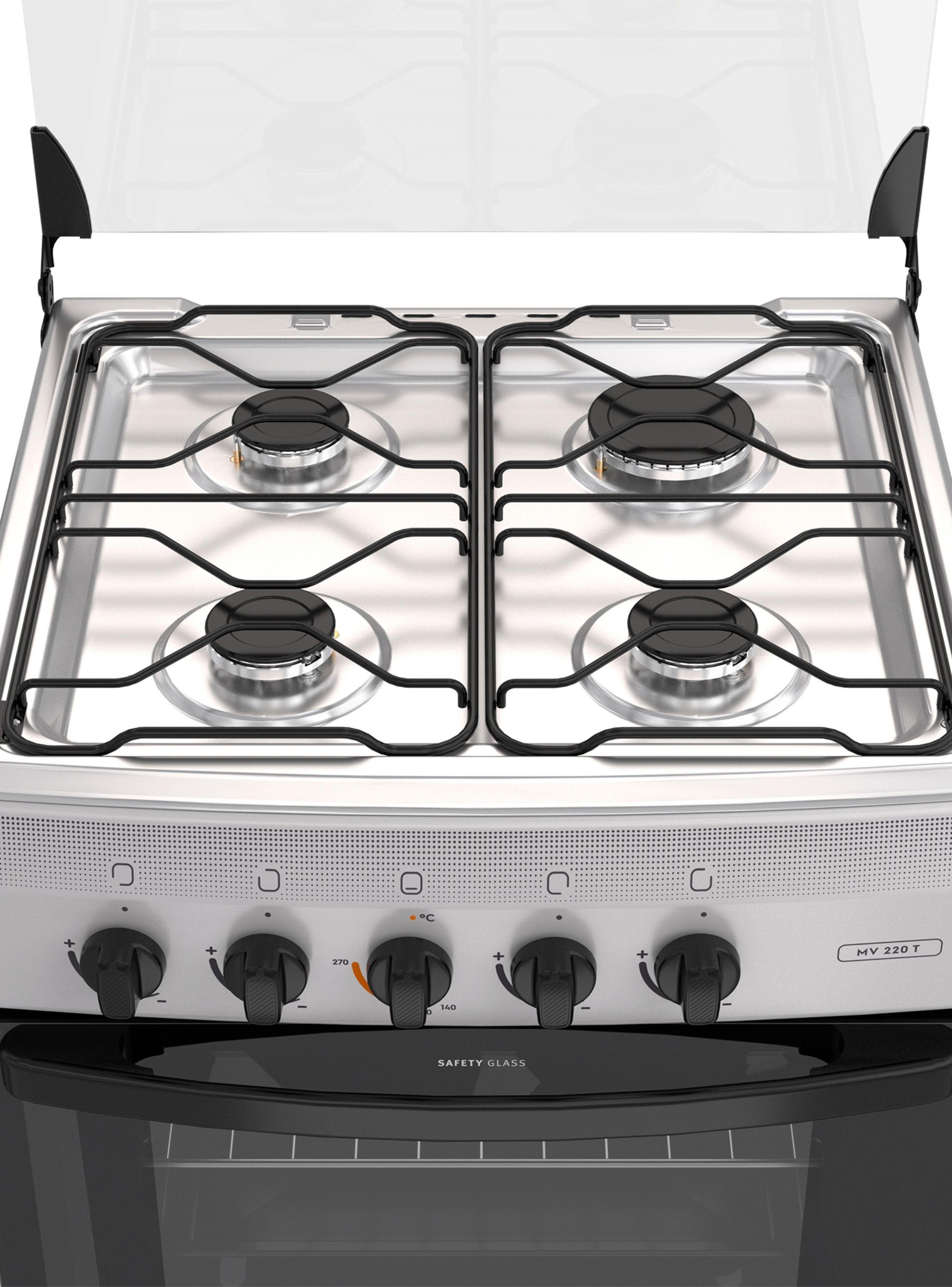 Cocina a Gas 4 Platos Mademsa Tapa Cubierta MV 220 T Inox-4