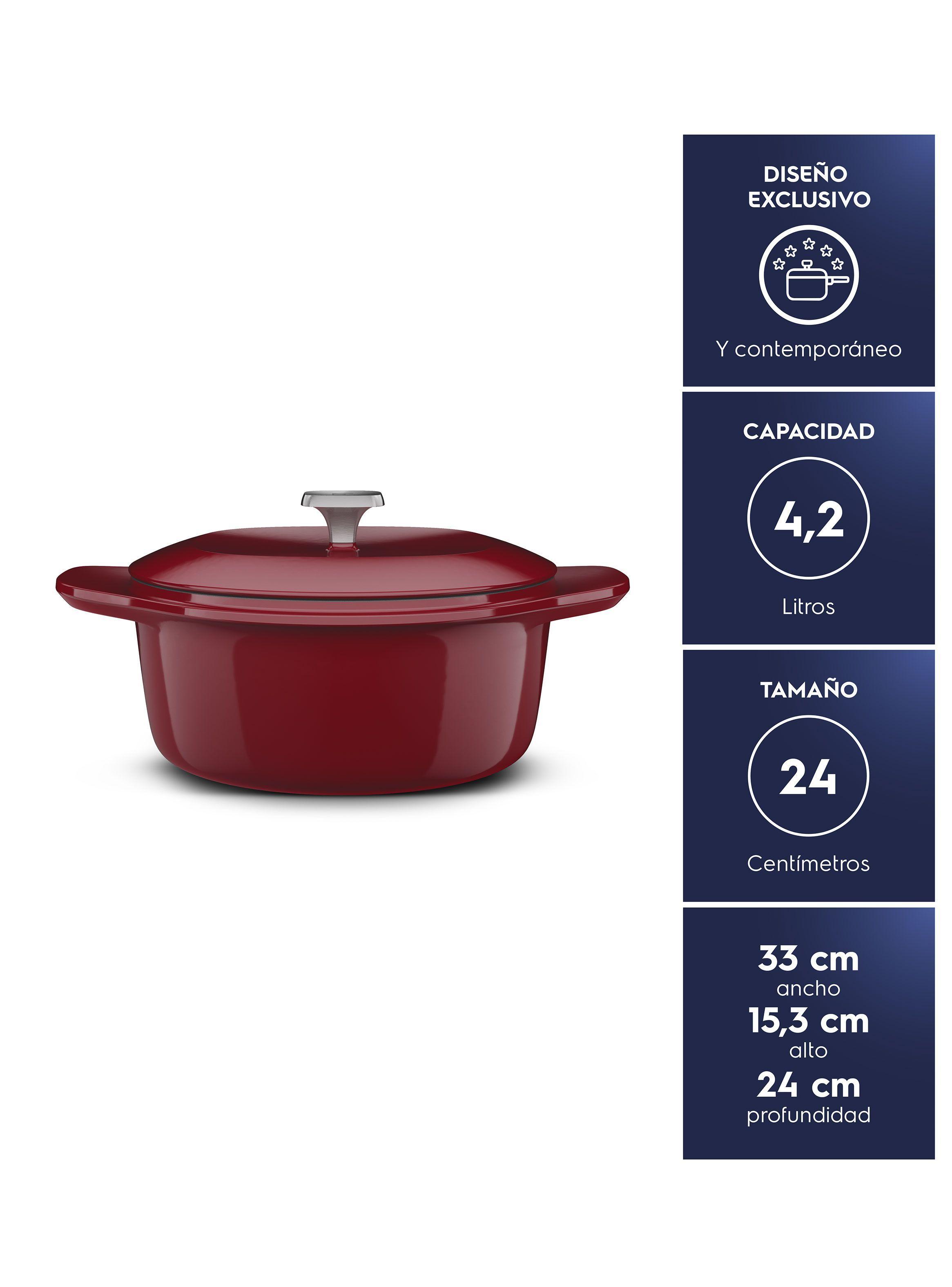 Olla de Hierro Fundido Esmaltado Electrolux Expert 24 cm-2