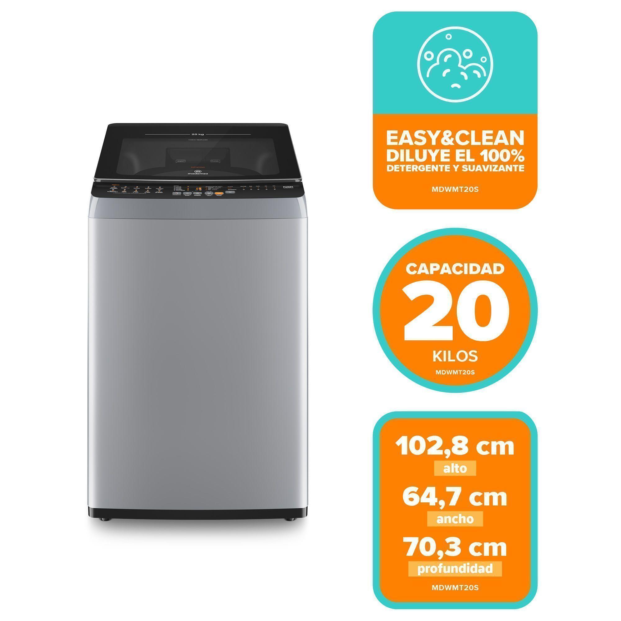 Lavadora Automática 20Kg Carga Superior MDWMT20S Silver-2