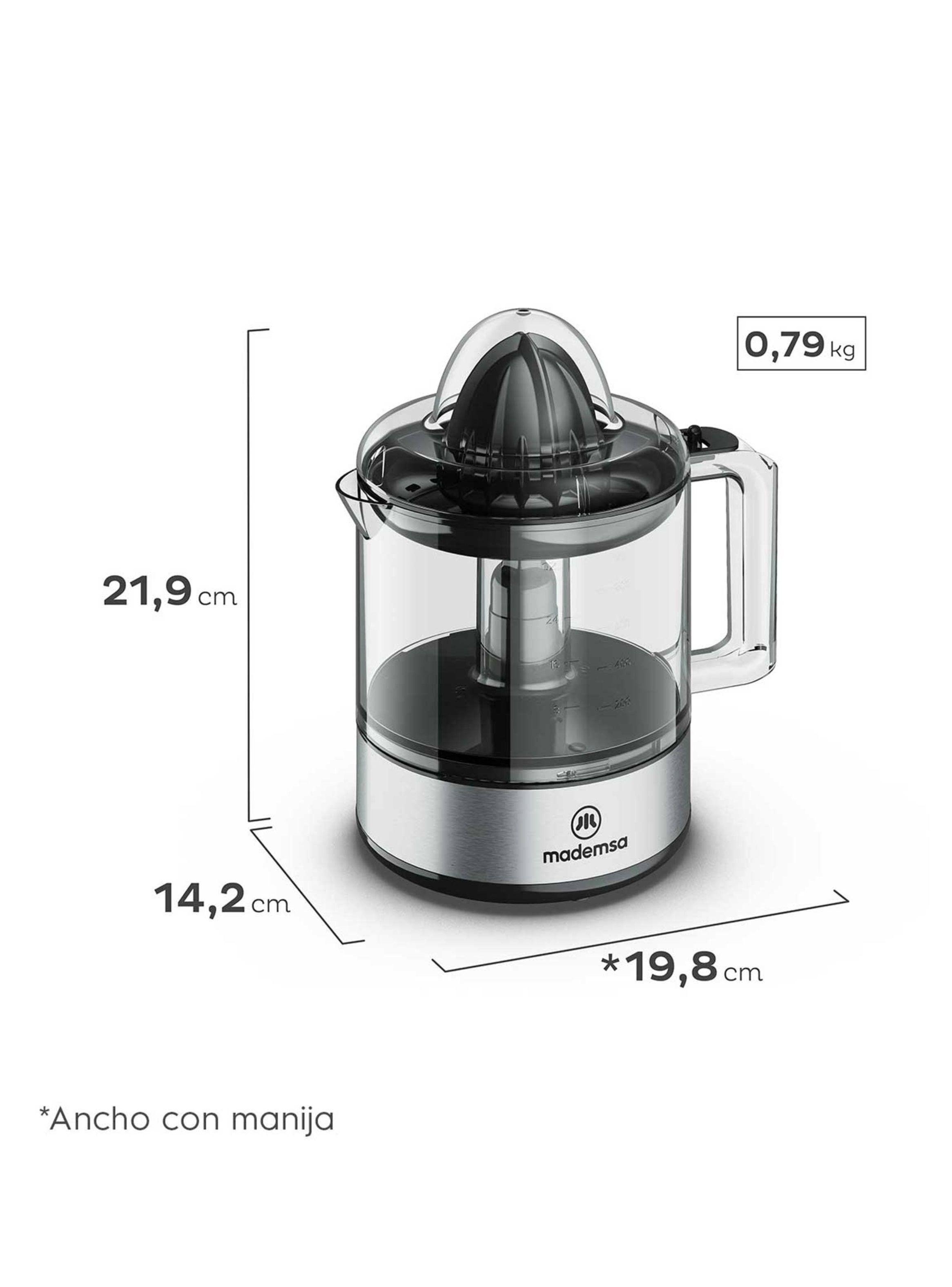 Exprimidor Mademsa 0,8L Rotación Alternada MJP10-1