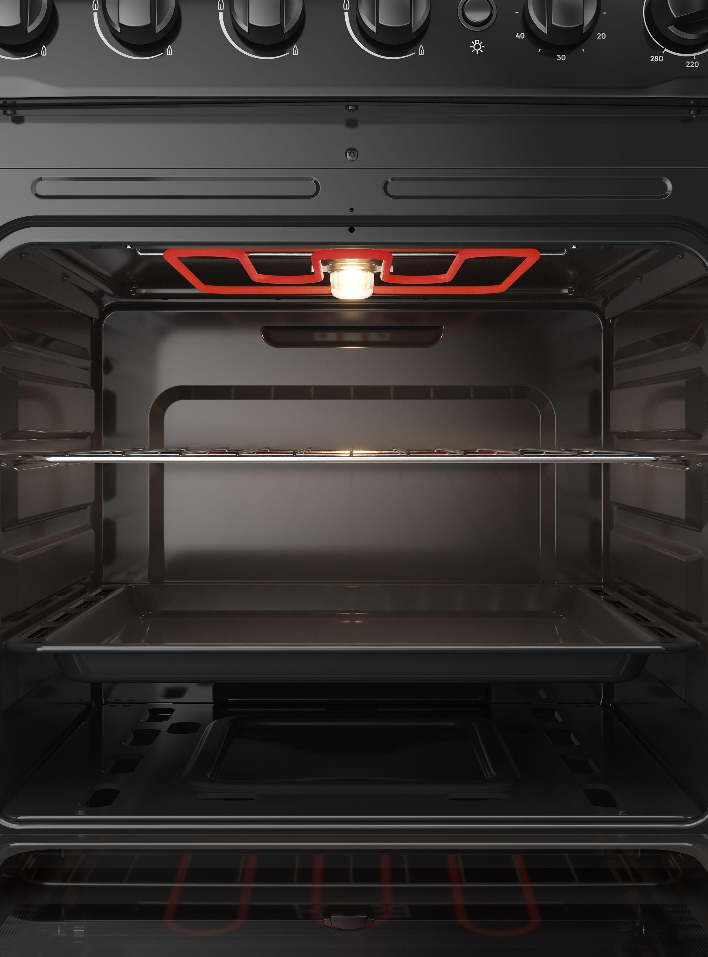 Cocina a Gas 4 Platos Fensa Cubierta Vidrio F 3000 BT Negra-5