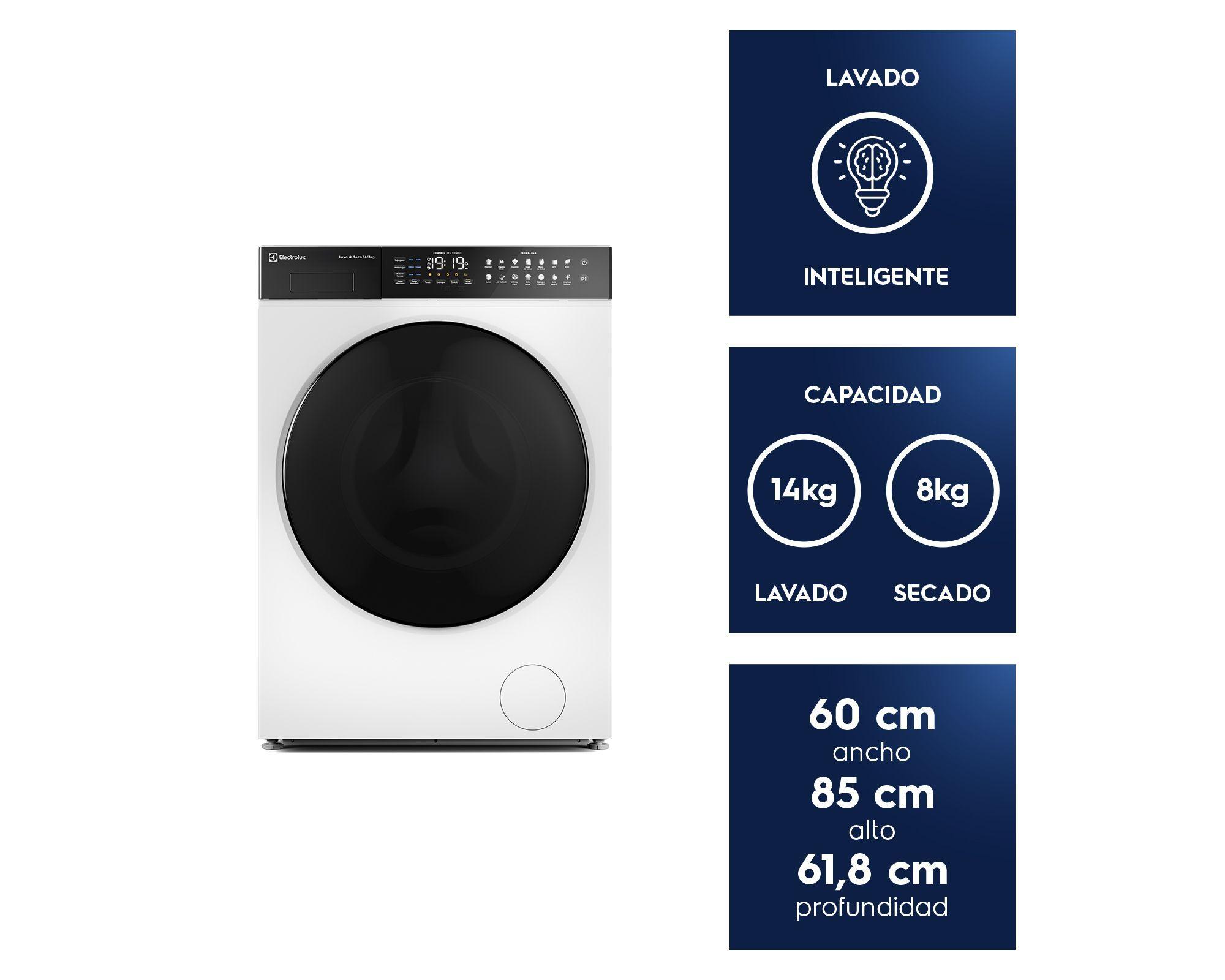 Lavadora Secadora 14/8 Kg Carga Frontal Inverter EFLWD12W-2