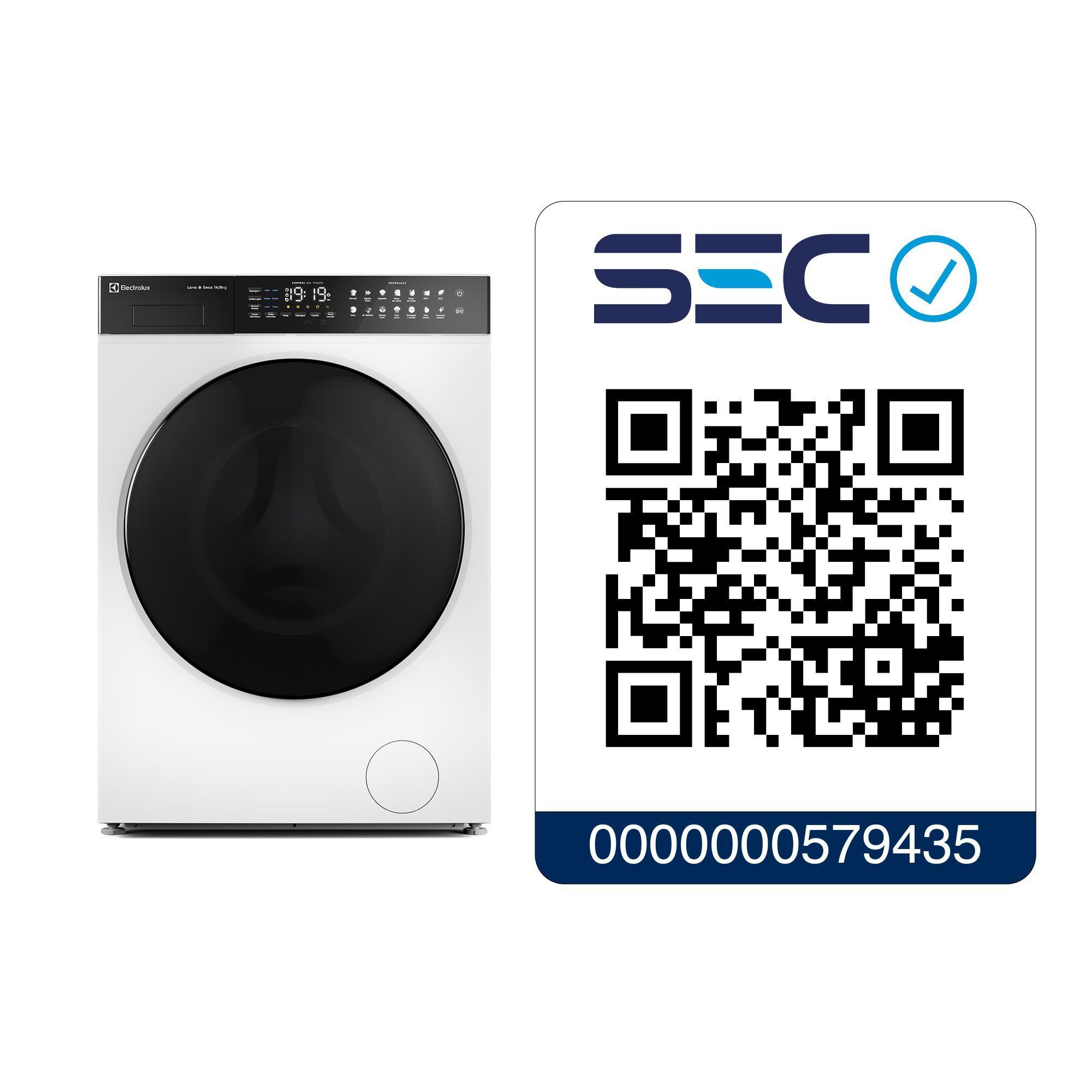 Lavadora Secadora 14/8 Kg Carga Frontal Inverter EFLWD12W-9