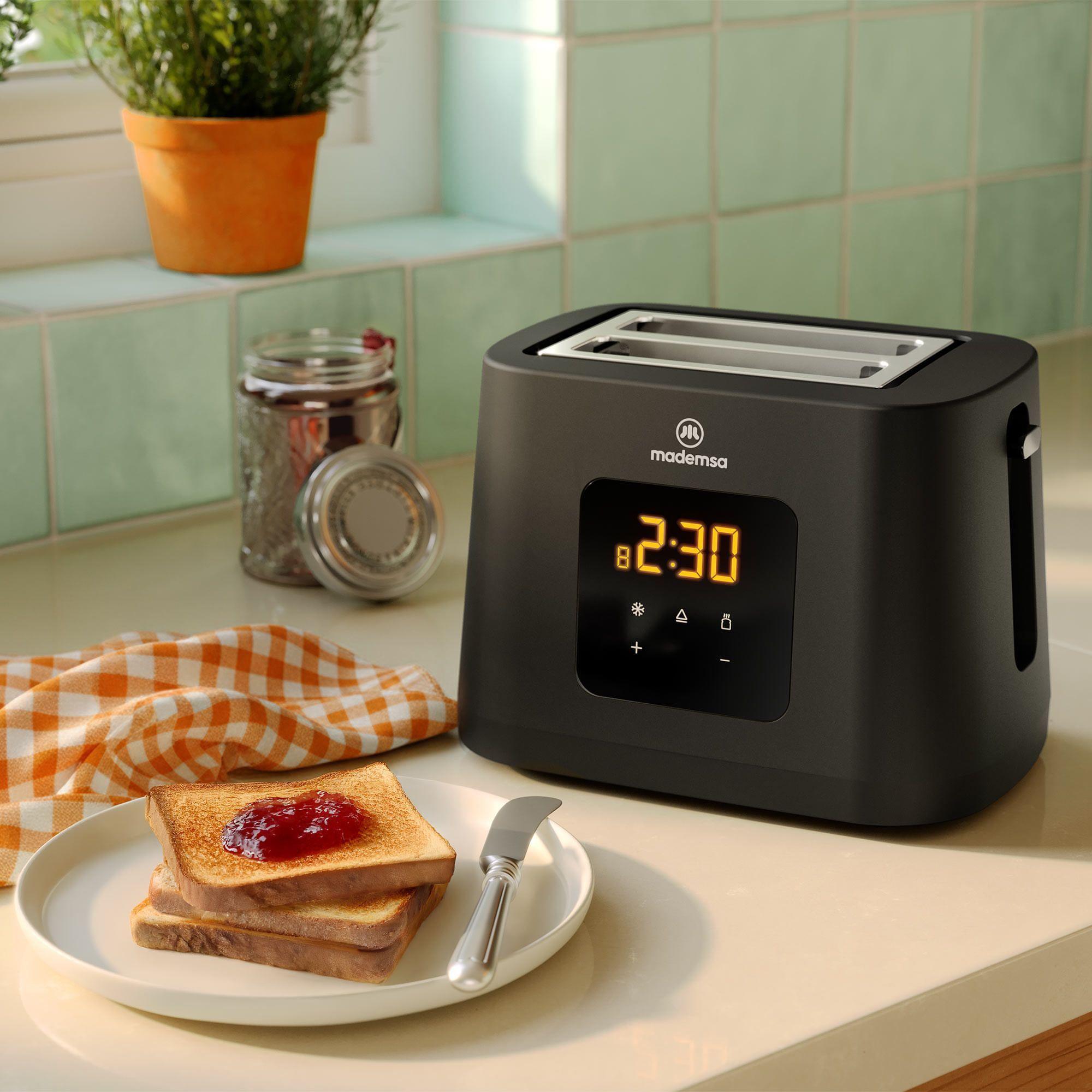 Tostador Eléctrico 2 Rebanadas 8 Niveles de Tostado 860W MTS60-4
