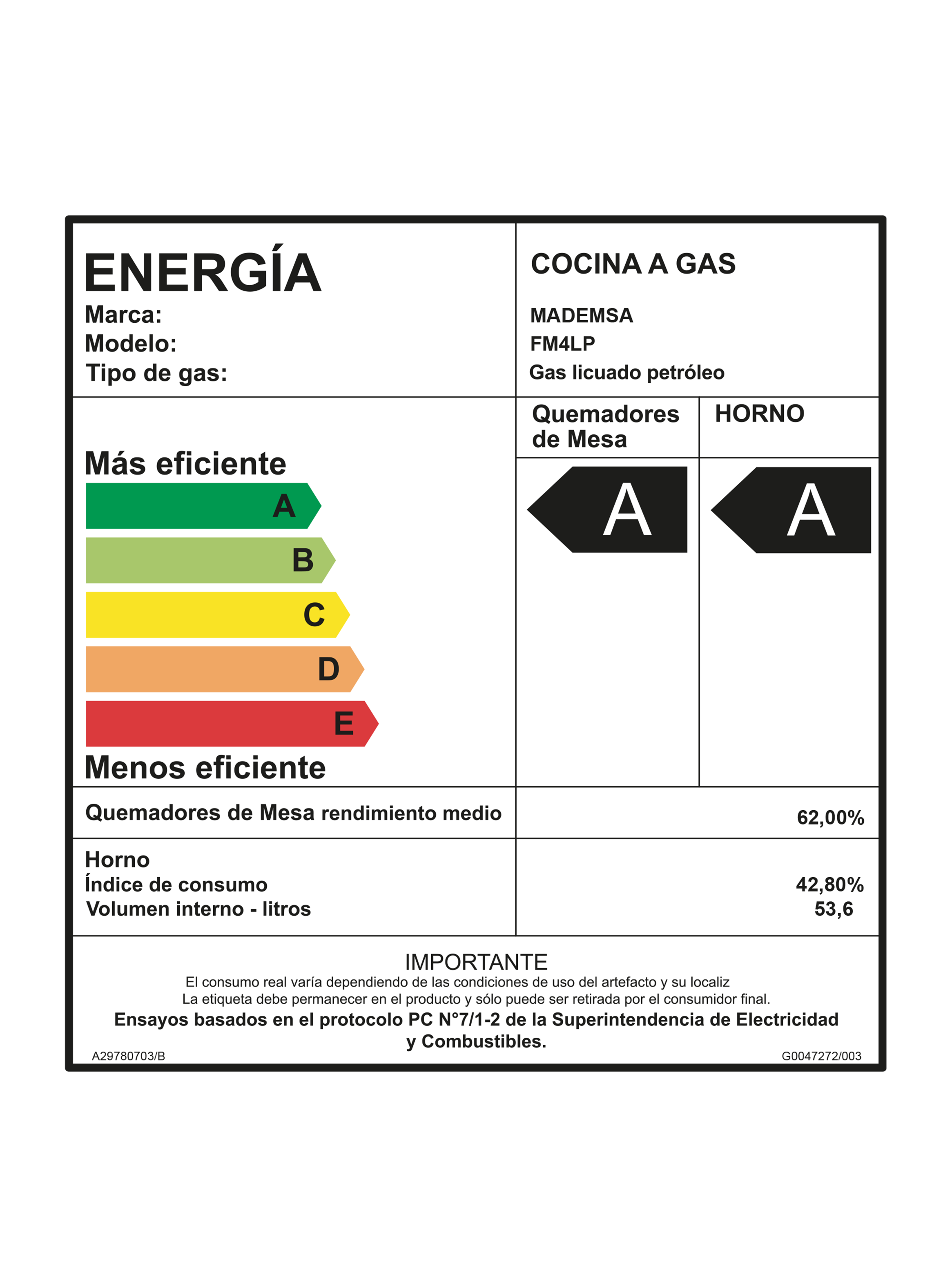 Cocina a Gas 4 Platos LimpiaFácil y Tapa Vidrio FM4LP Negra-7
