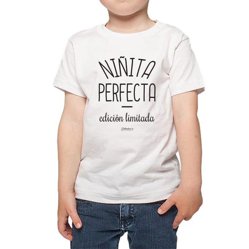 Polera Calambur niños Niñita Perfecta Blanco-0