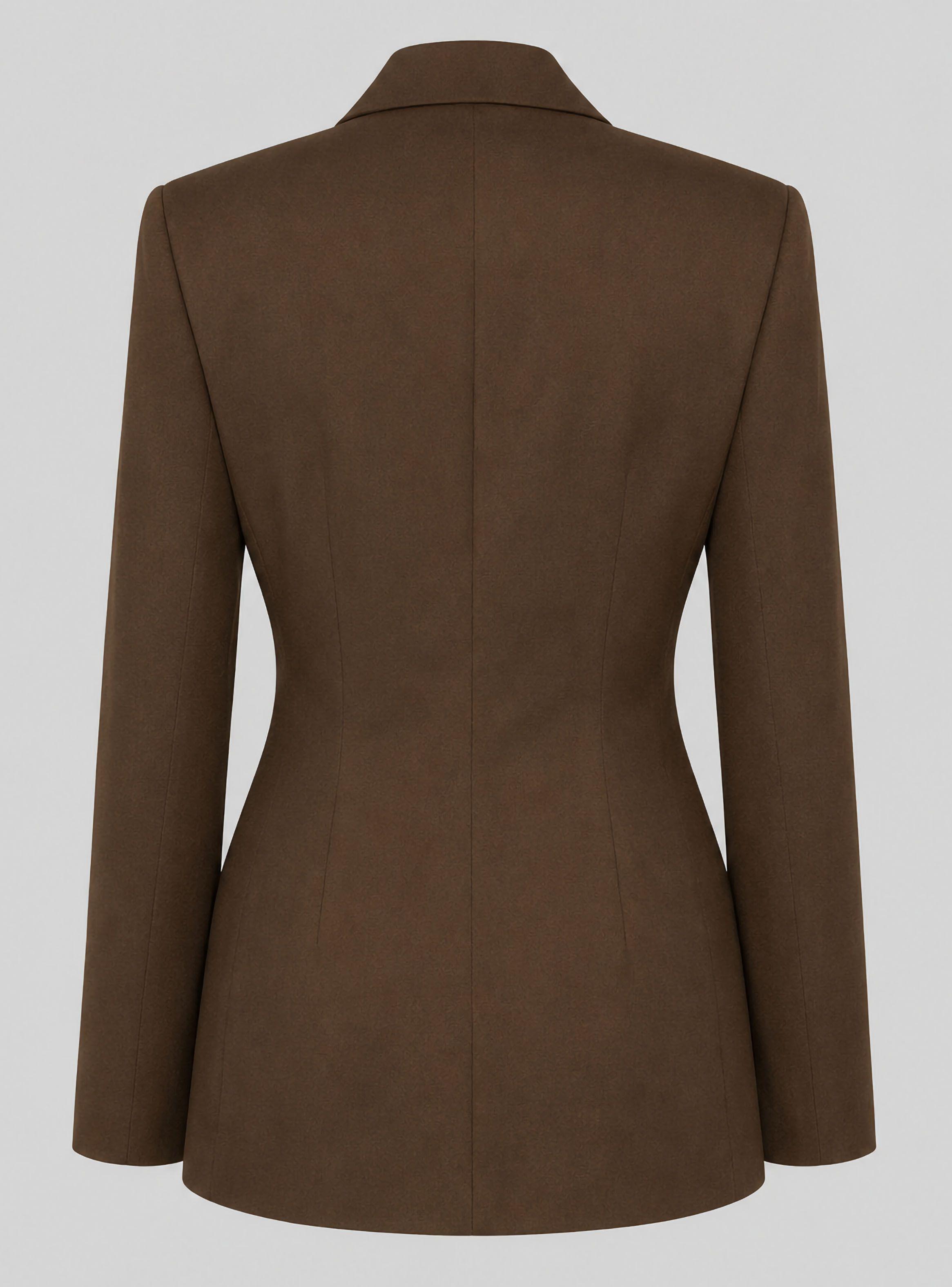 Blaser Estructurado Sculpt Espresso Blazer-1
