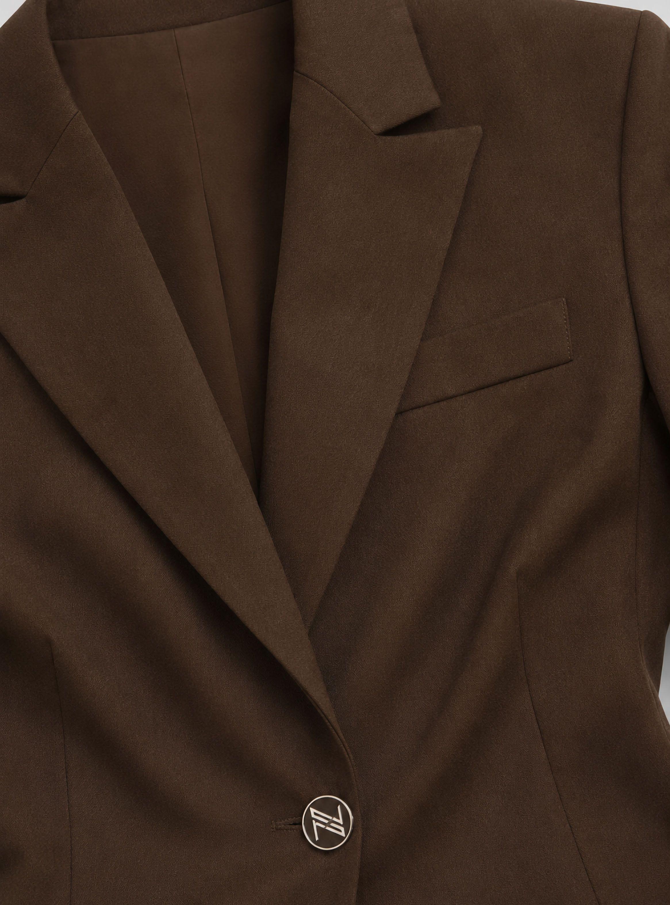 Blaser Estructurado Sculpt Espresso Blazer-2