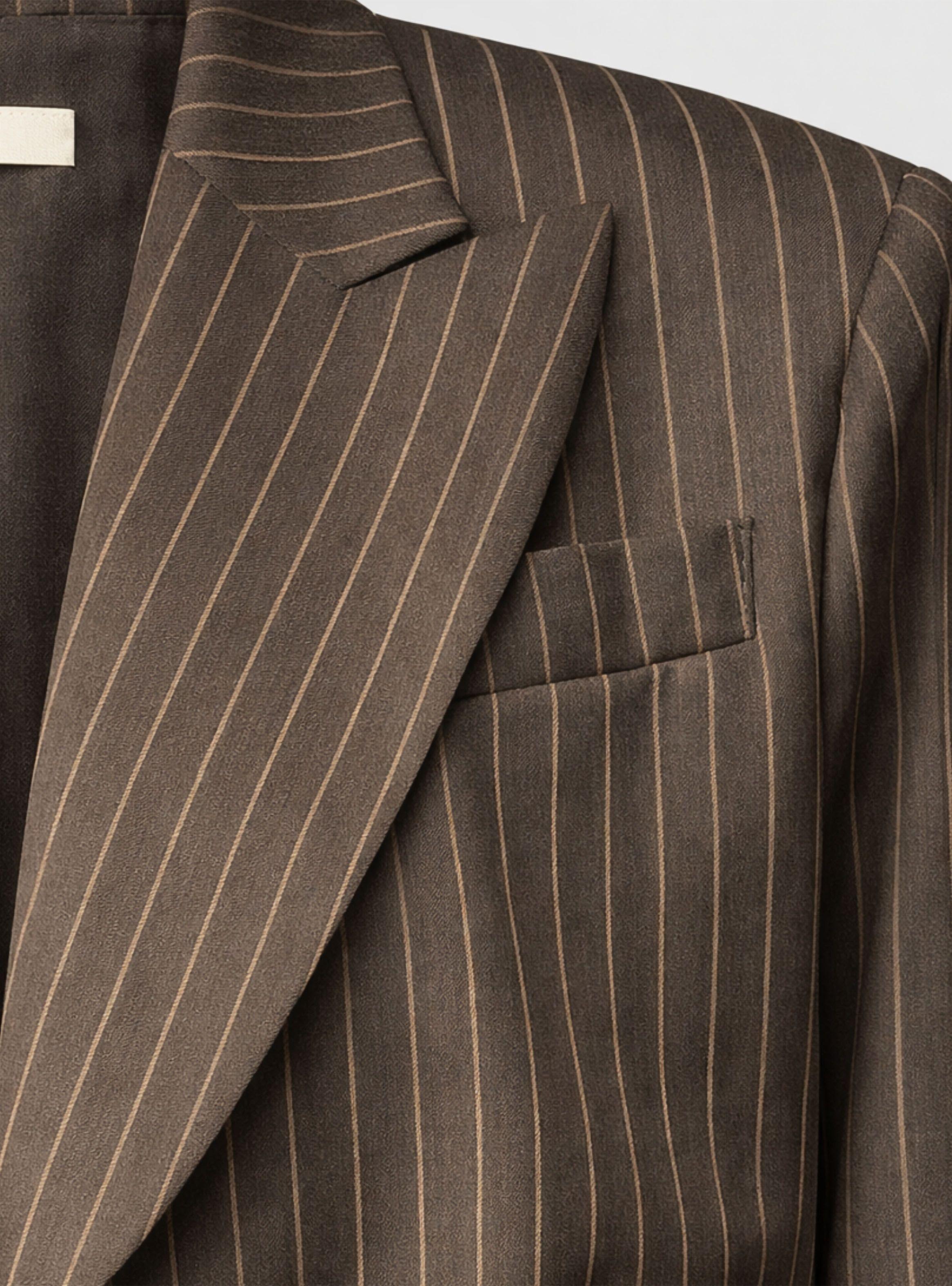 Chaqueta con Botagua Pinstriped Cape Jacket-2