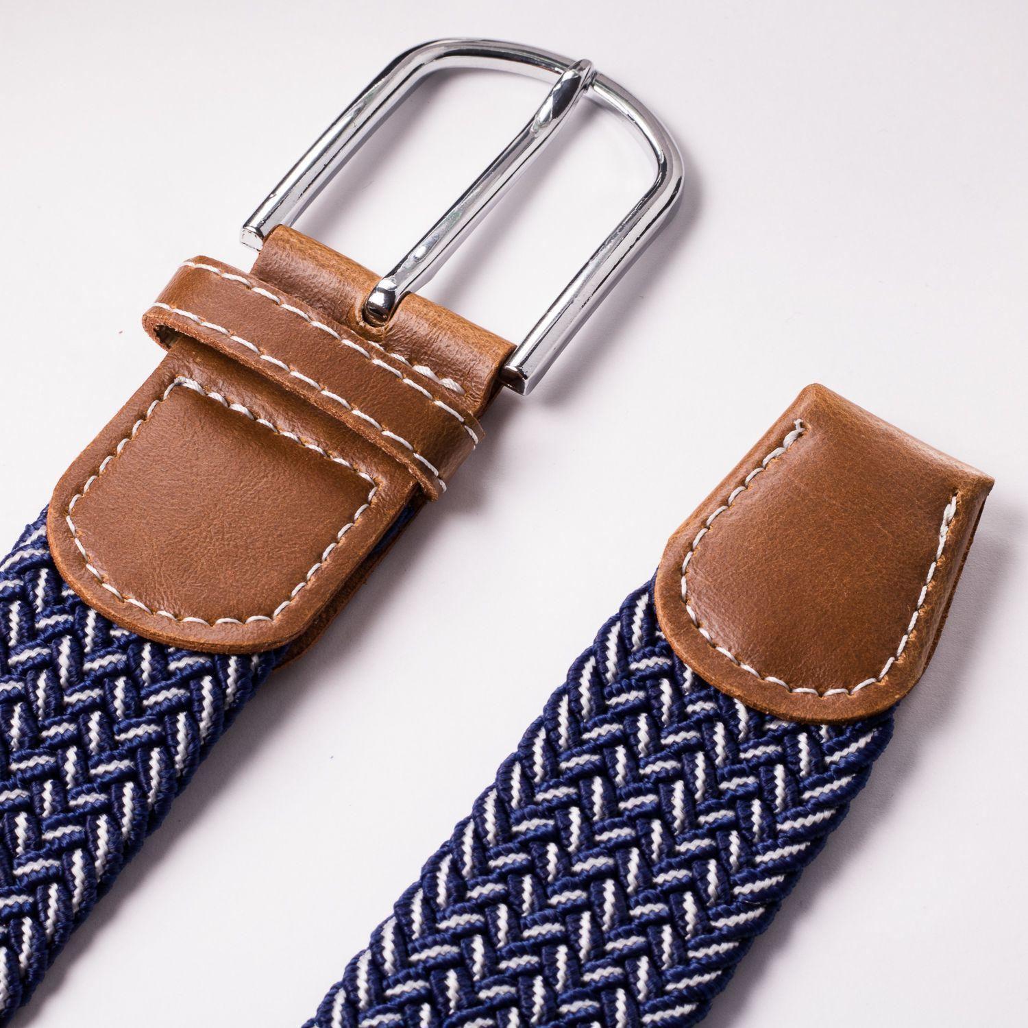 Cinturon Brickell Modelo Azul Blanco-1