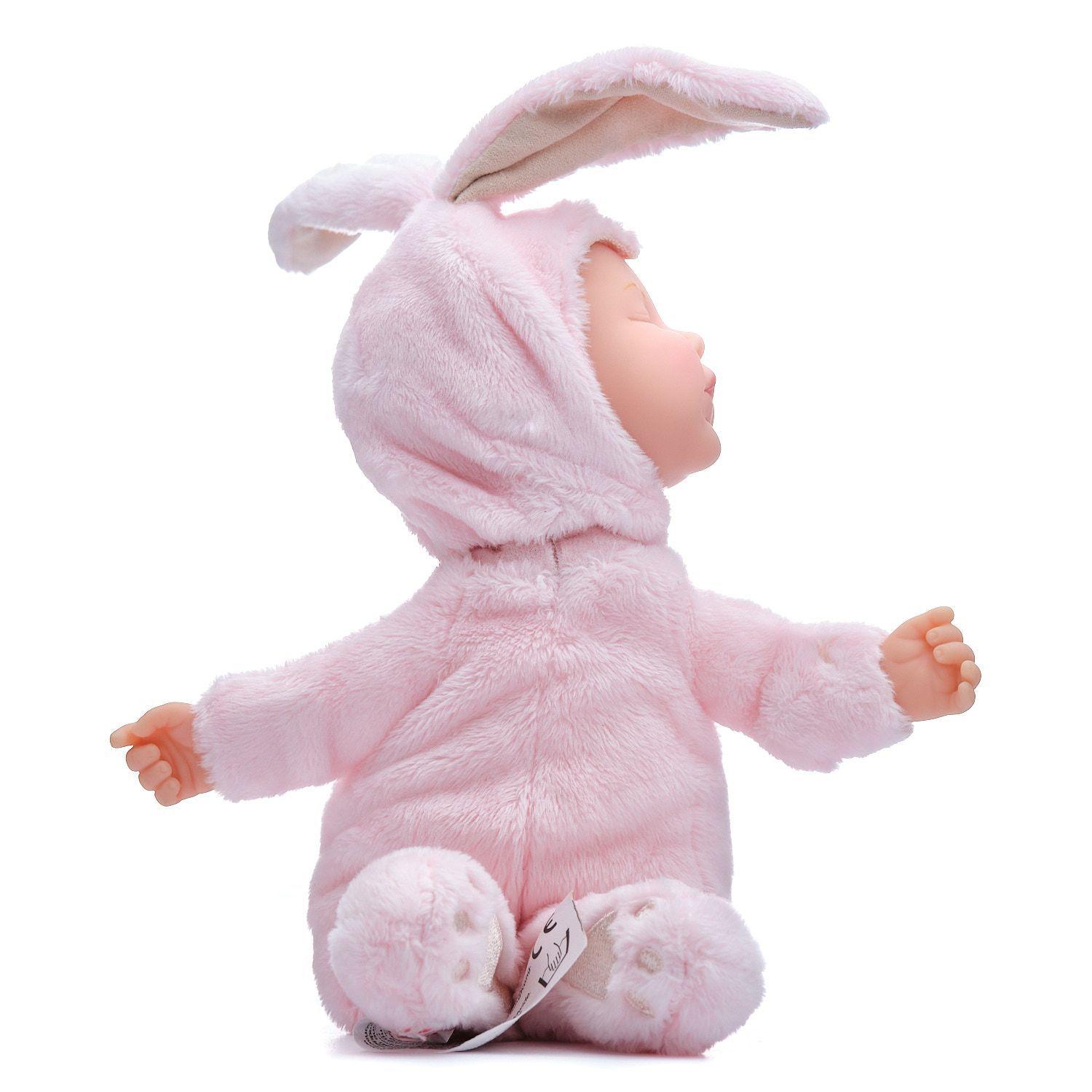 Muñeco Tierno Modelo Bebe Conejo Rosado-1