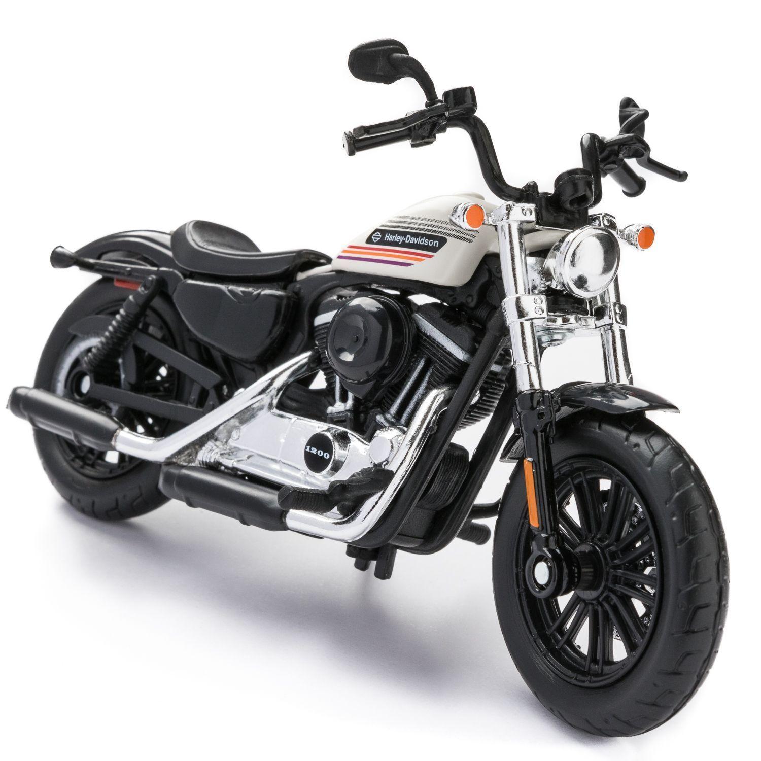 Moto coleccionable Harley Davidson Modelo 2018 Forty-Eight Special blanco-0