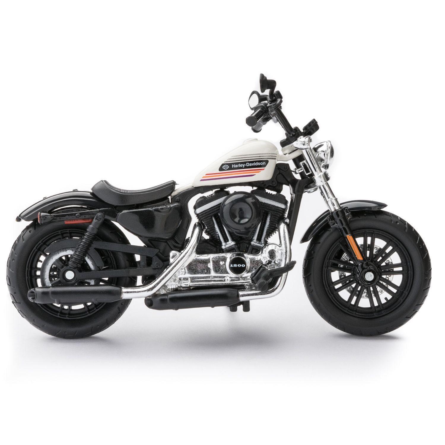 Moto coleccionable Harley Davidson Modelo 2018 Forty-Eight Special blanco-1