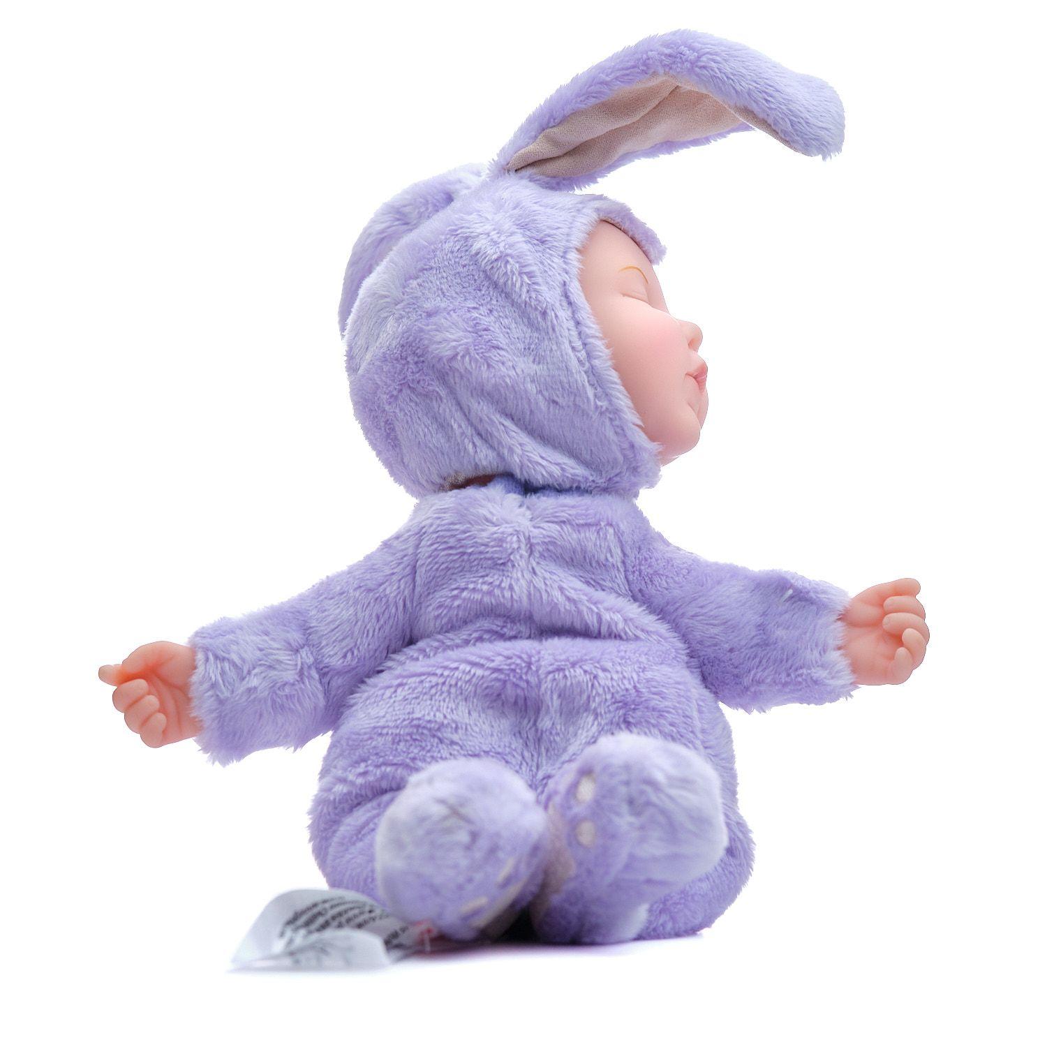 Muñeco Tierno Modelo Bebe Conejo Morado-1