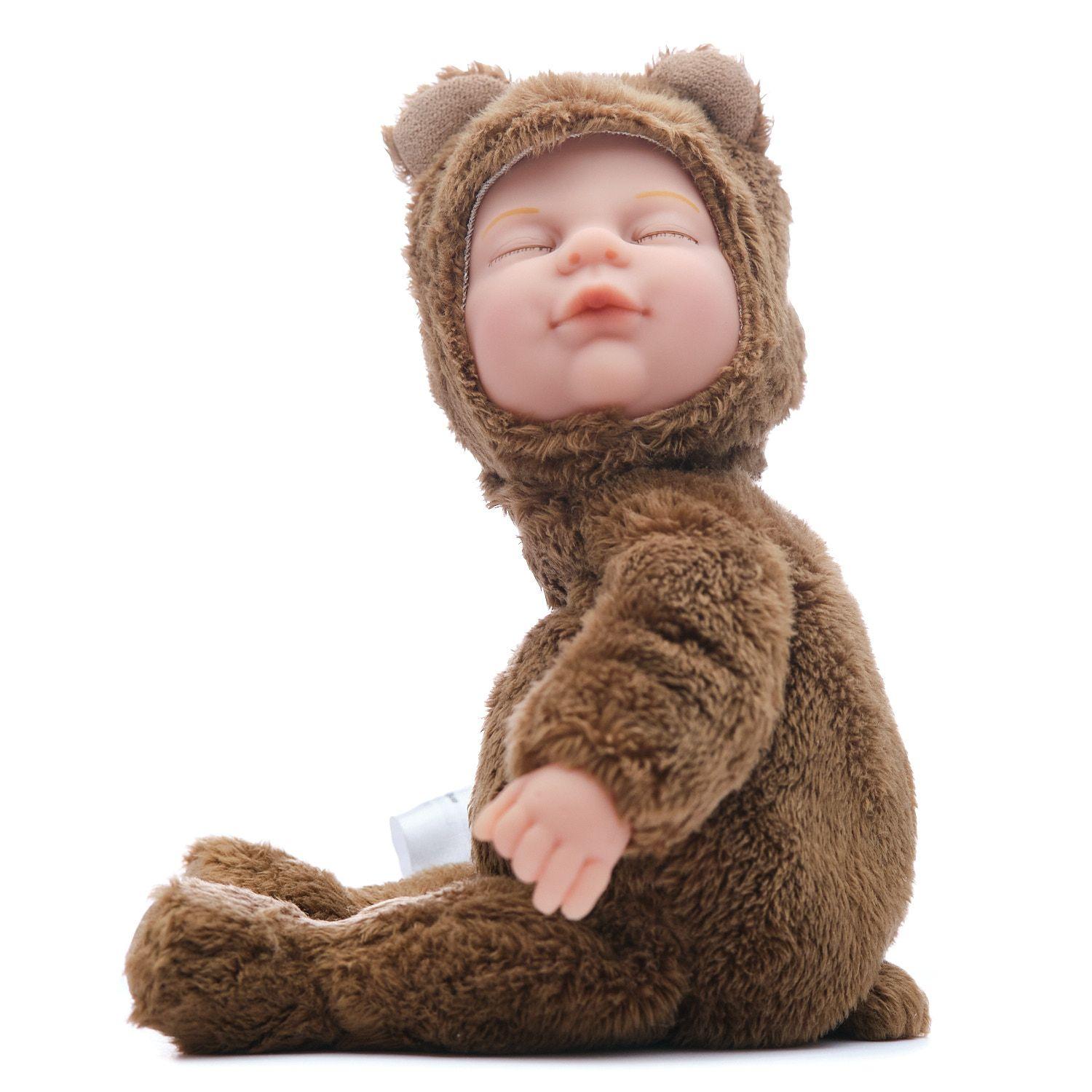 Muñeco Tierno Modelo Bebe Oso Chocolate-0