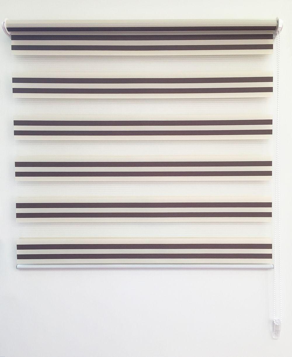 Cortina Roller DUO Basic Bic Beige-Café 110x180 cm-0