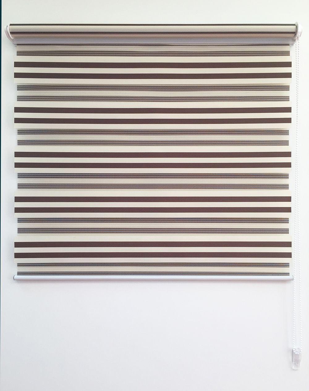 Cortina Roller DUO Basic Bic Beige-Café 110x180 cm-1