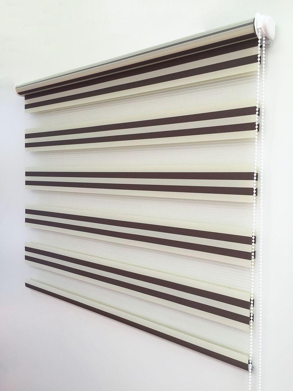 Cortina Roller DUO Basic Bic Beige-Café 130x180 cm-4