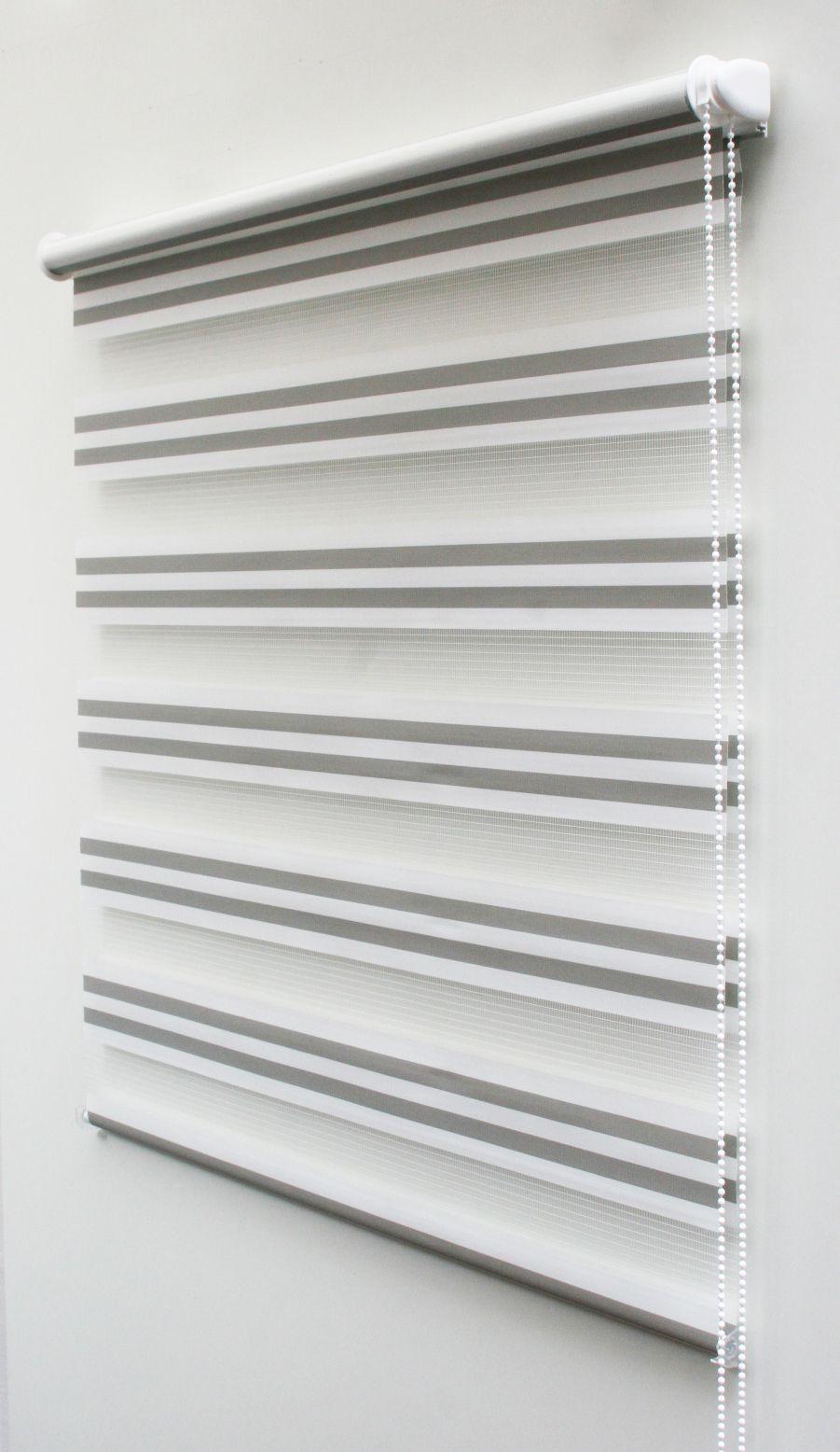 Cortina Roller DUO Basic Bic Crudo-Gris 100x180 cm-2