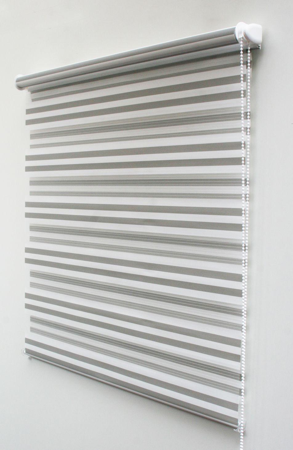 Cortina Roller DUO Basic Bic Crudo-Gris 100x180 cm-3
