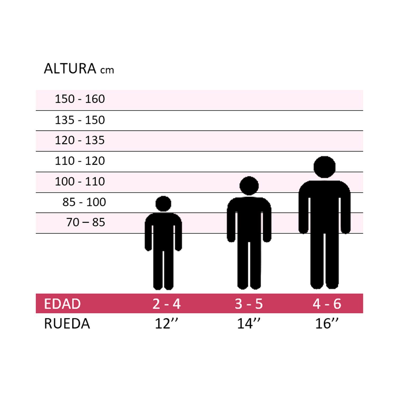 Bicicleta Infantil Dibujos Animados Aro 12 - Rosa-3