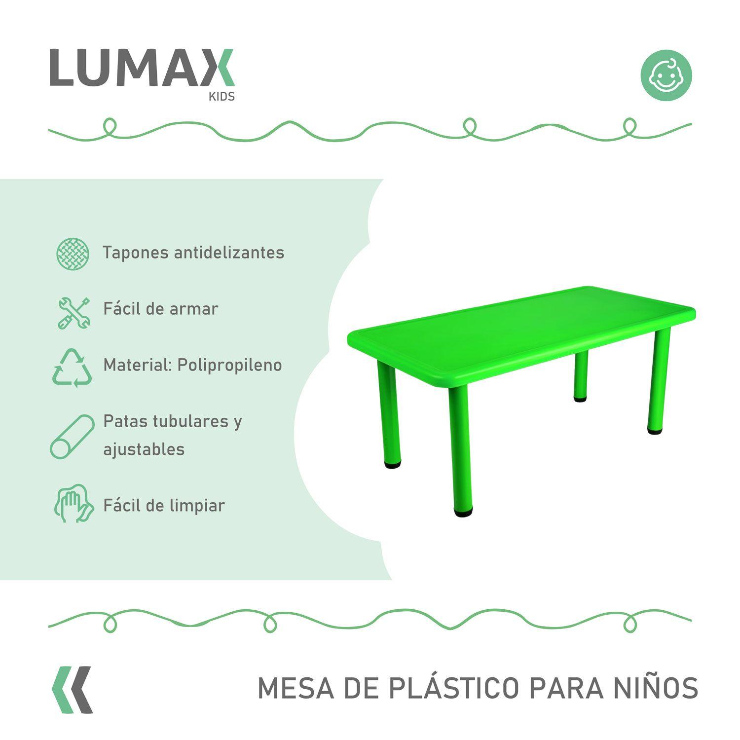 Mesa Plastico Niño 120x60x50 Colores Infantil Metinca-1