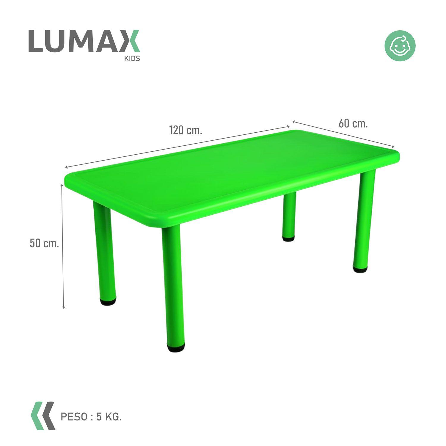 Mesa Plastico Niño 120x60x50 Colores Infantil Metinca-2