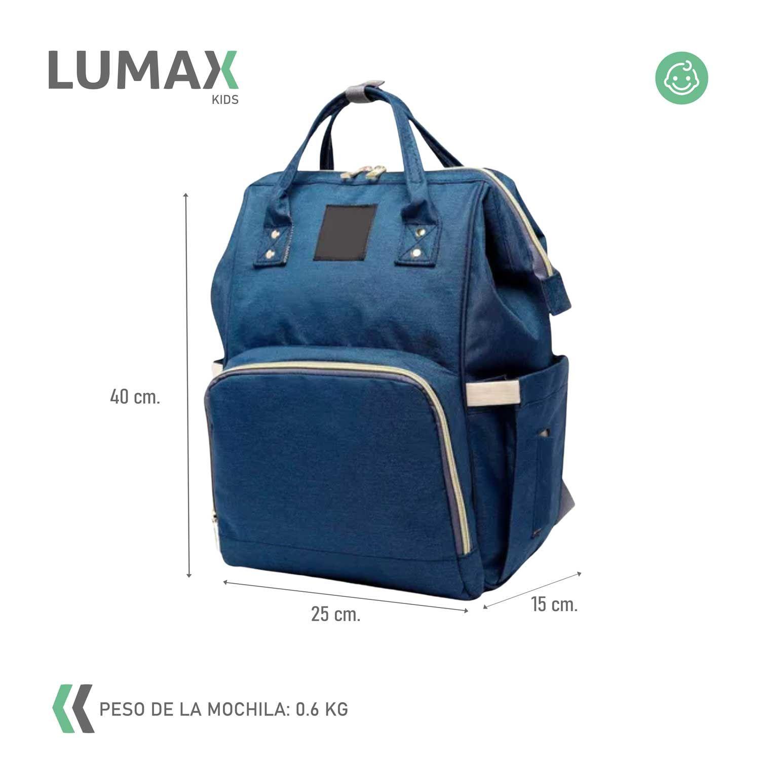 Bolso Mochila Maternal Fashion Alta Calidad Azul-2