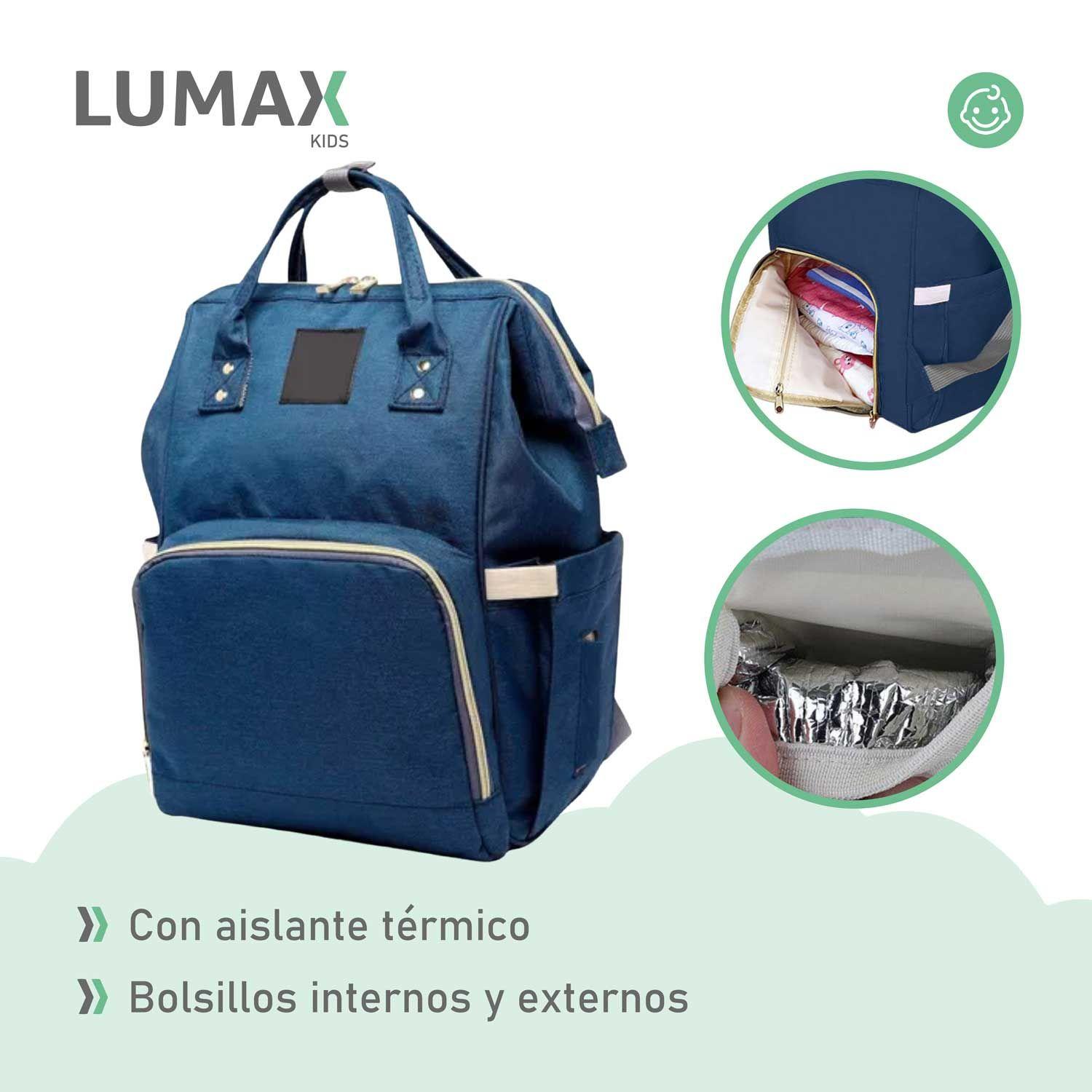Bolso Mochila Maternal Fashion Alta Calidad Azul-4