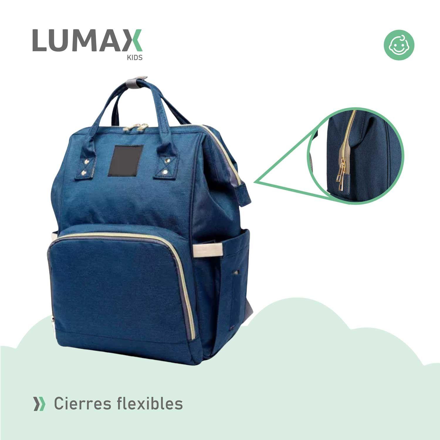 Bolso Mochila Maternal Fashion Alta Calidad Azul-5