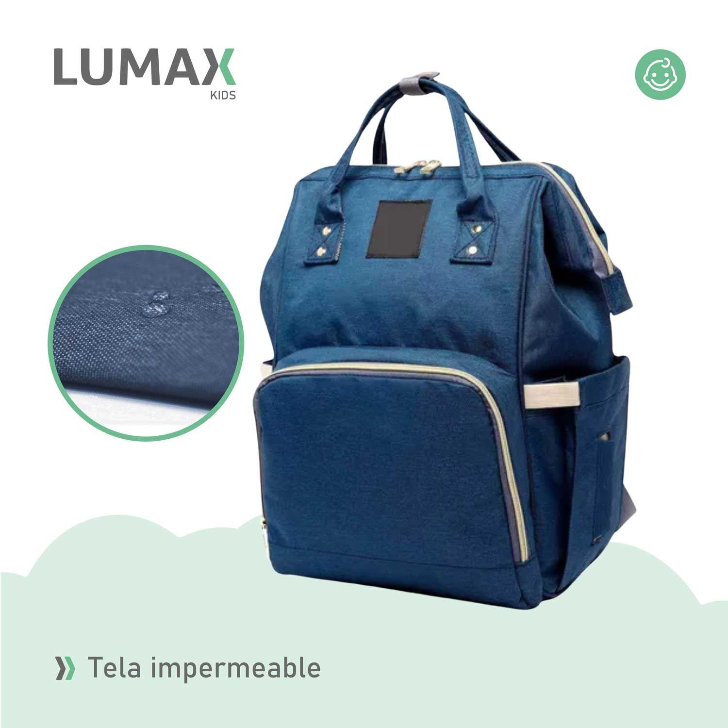 Bolso Mochila Maternal Fashion Alta Calidad Azul-6