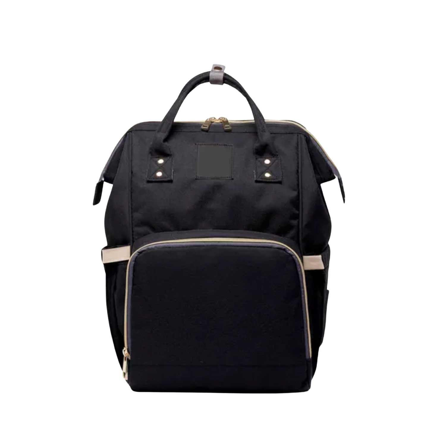 Bolso Mochila Maternal Fashion Alta Calidad Negro-0