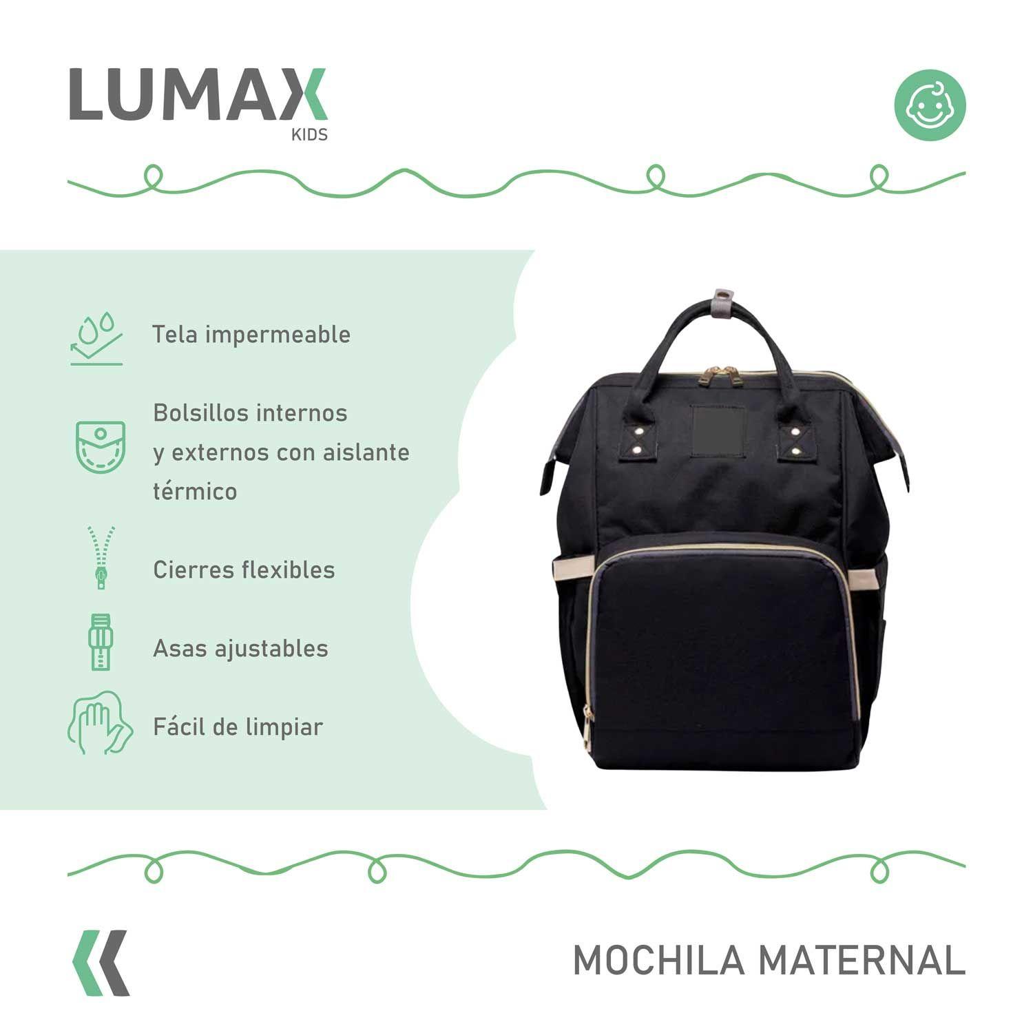 Bolso Mochila Maternal Fashion Alta Calidad Negro-1