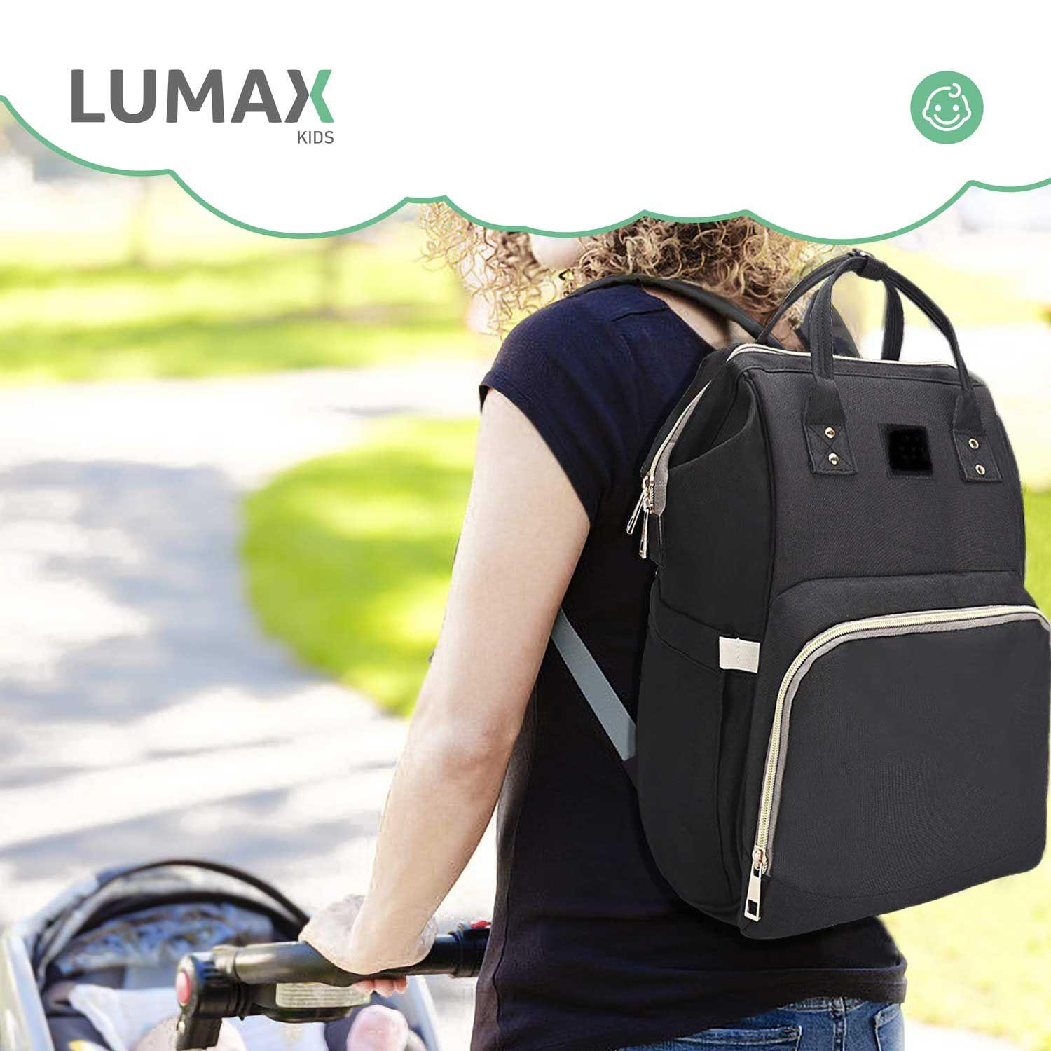 Bolso Mochila Maternal Fashion Alta Calidad Negro-3