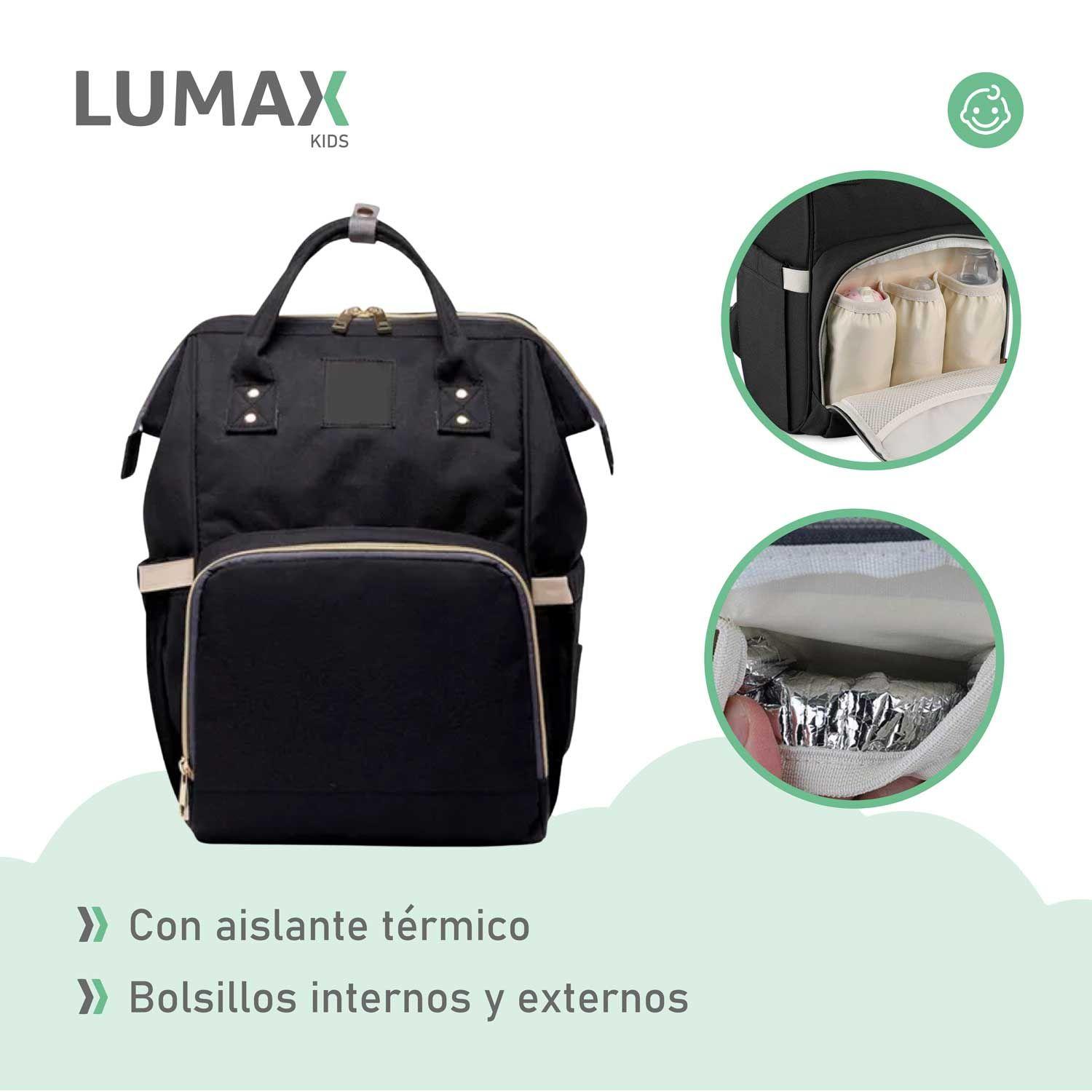 Bolso Mochila Maternal Fashion Alta Calidad Negro-4